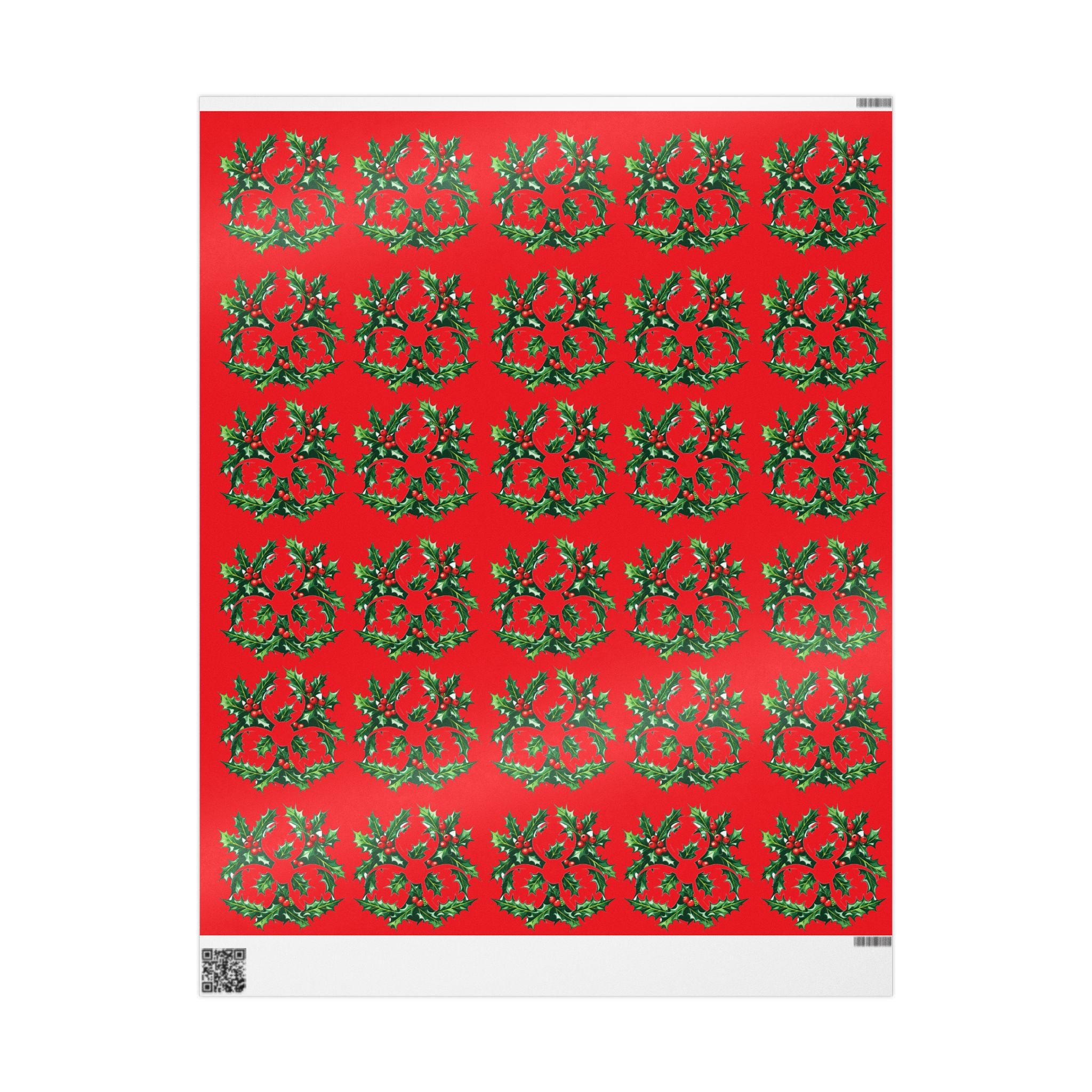 Biohazard Holly Wrapping Paper – Festive Science Gift Wrap with Berries & Leaves