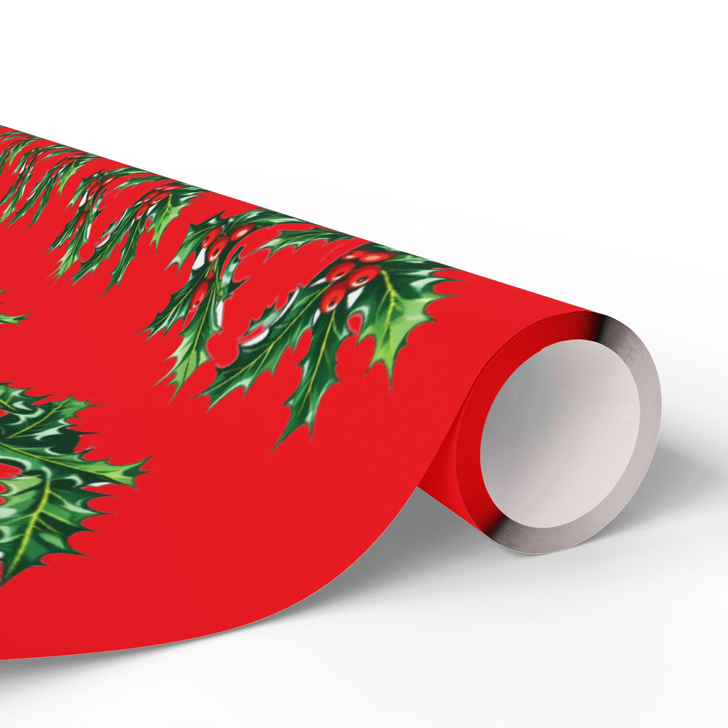 Biohazard Holly Wrapping Paper – Festive Science Gift Wrap with Berries & Leaves