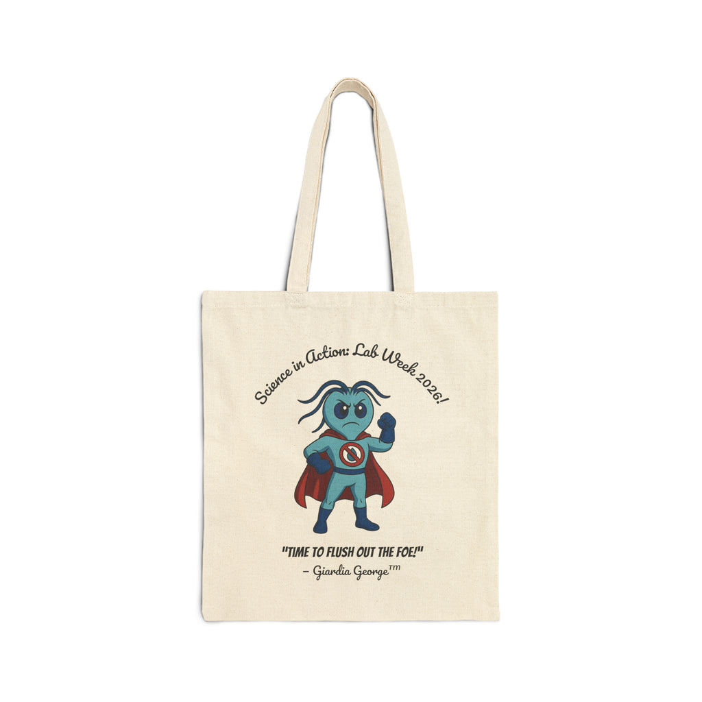 Lab Week 2026 “Giardia George & Max” Canvas Tote – Science in Action Edition