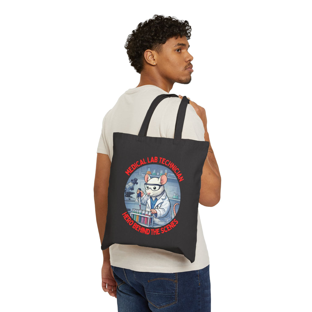 Medical Lab Technician Tote Bag — 'Lab Life' Cotton Canvas Tote, Hero Behind the Scenes Gift