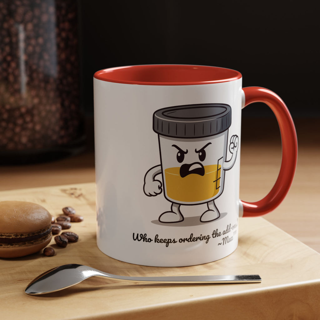Max™ Double-Sided Specimen Cup Mug – “Add-Ons” Lab Humor by Lab Legends™