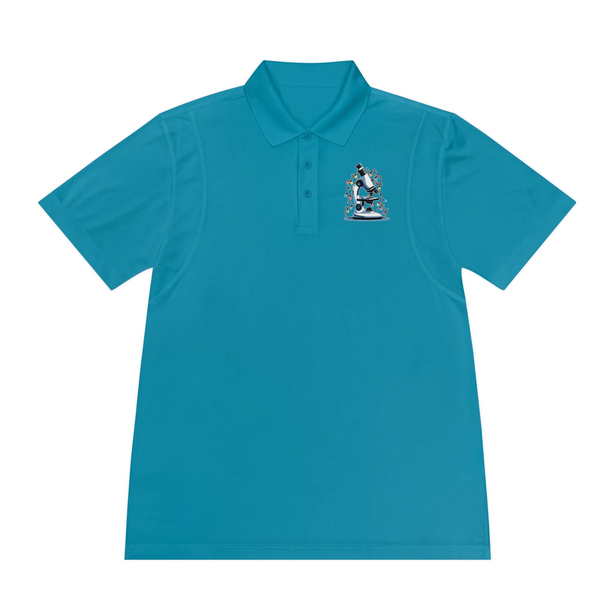 Microscope Lights Holiday Polo – Science-Inspired Christmas Shirt