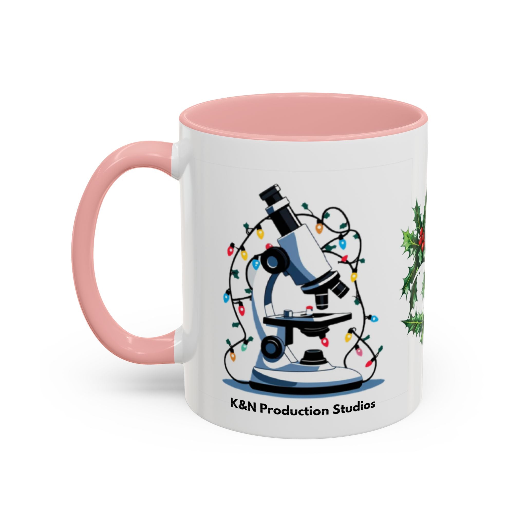 Giardia George™ Holiday Mug – Funny Science Christmas Gift with Microscope & Holly Biohazard
