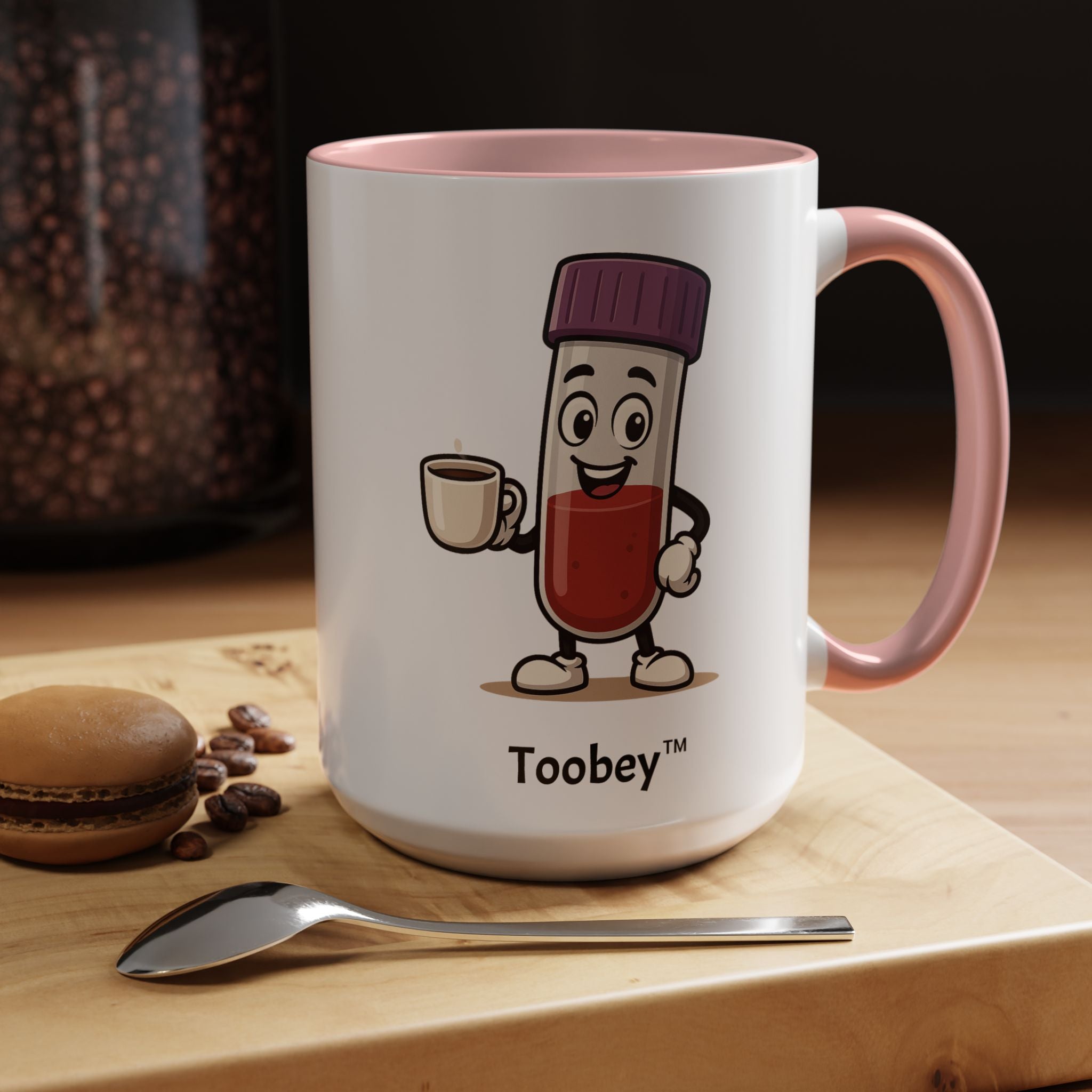 Toobey™ “Here for the Results and Drama” Mug – Customizable Lab Humor Cup by K&N Production Studios