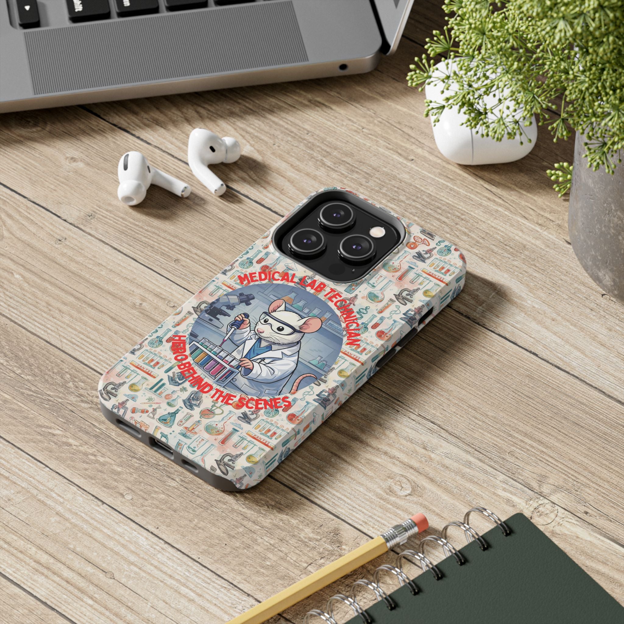 Medical Lab Technician Phone Case — "Lab Life" Cute Lab Mouse Design