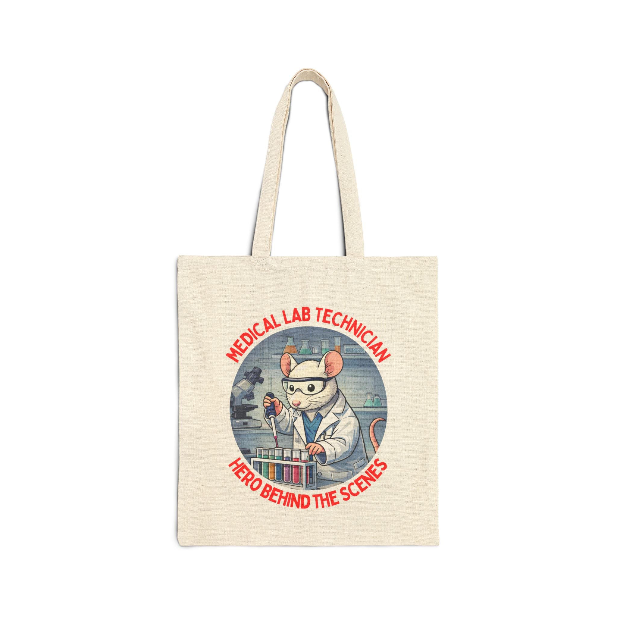 Medical Lab Technician Tote Bag — 'Lab Life' Cotton Canvas Tote, Hero Behind the Scenes Gift