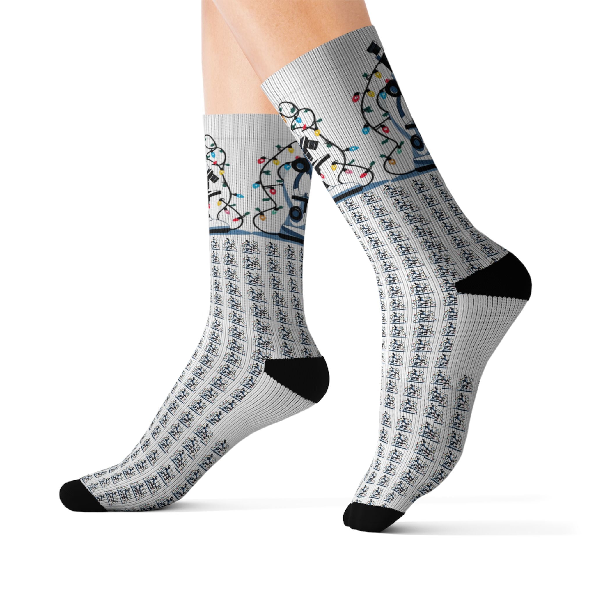 Festive Microscope Christmas Crew Socks – Lab Life Holiday Style