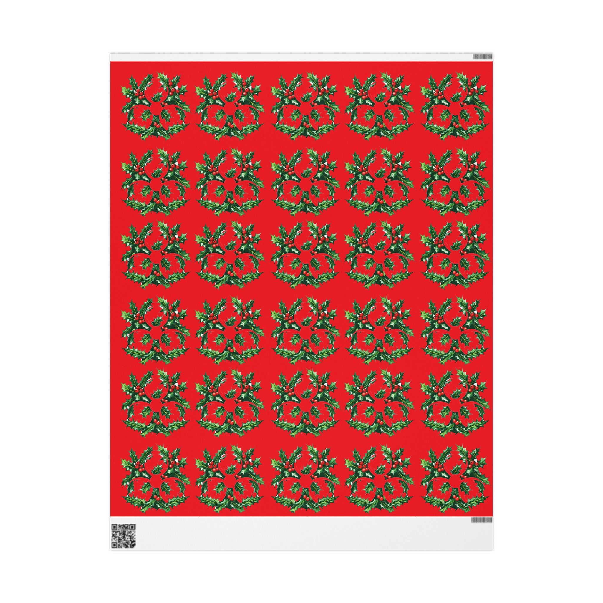 Biohazard Holly Wrapping Paper – Festive Science Gift Wrap with Berries & Leaves
