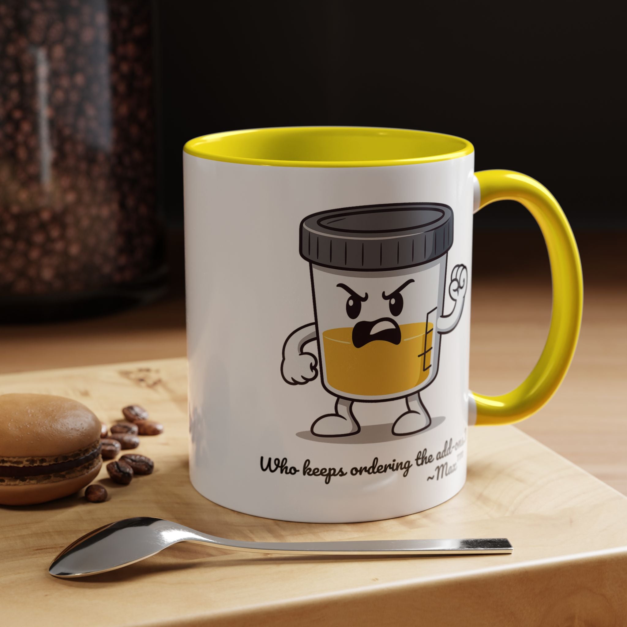 Max™ Double-Sided Specimen Cup Mug – “Add-Ons” Lab Humor by Lab Legends™