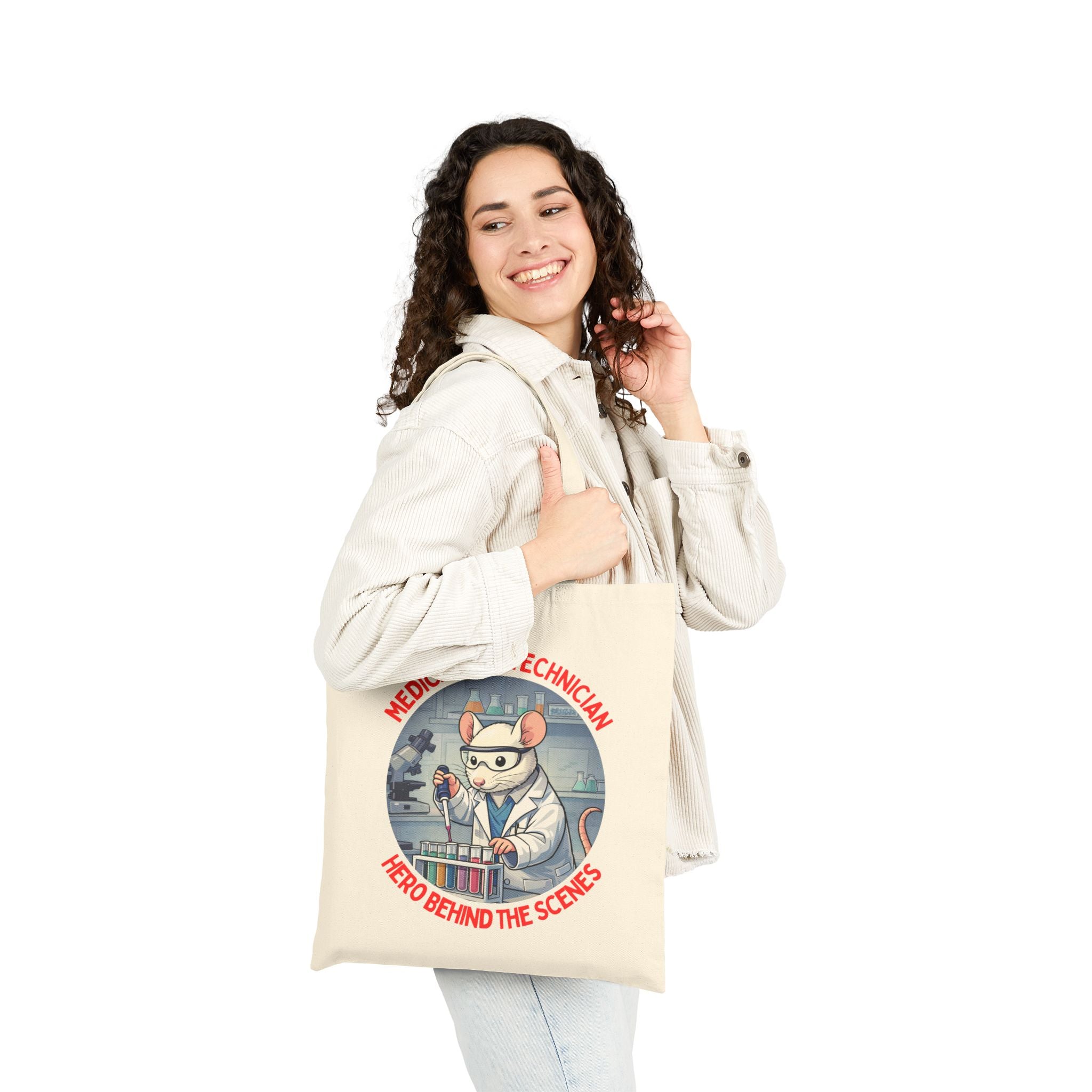 Medical Lab Technician Tote Bag — 'Lab Life' Cotton Canvas Tote, Hero Behind the Scenes Gift