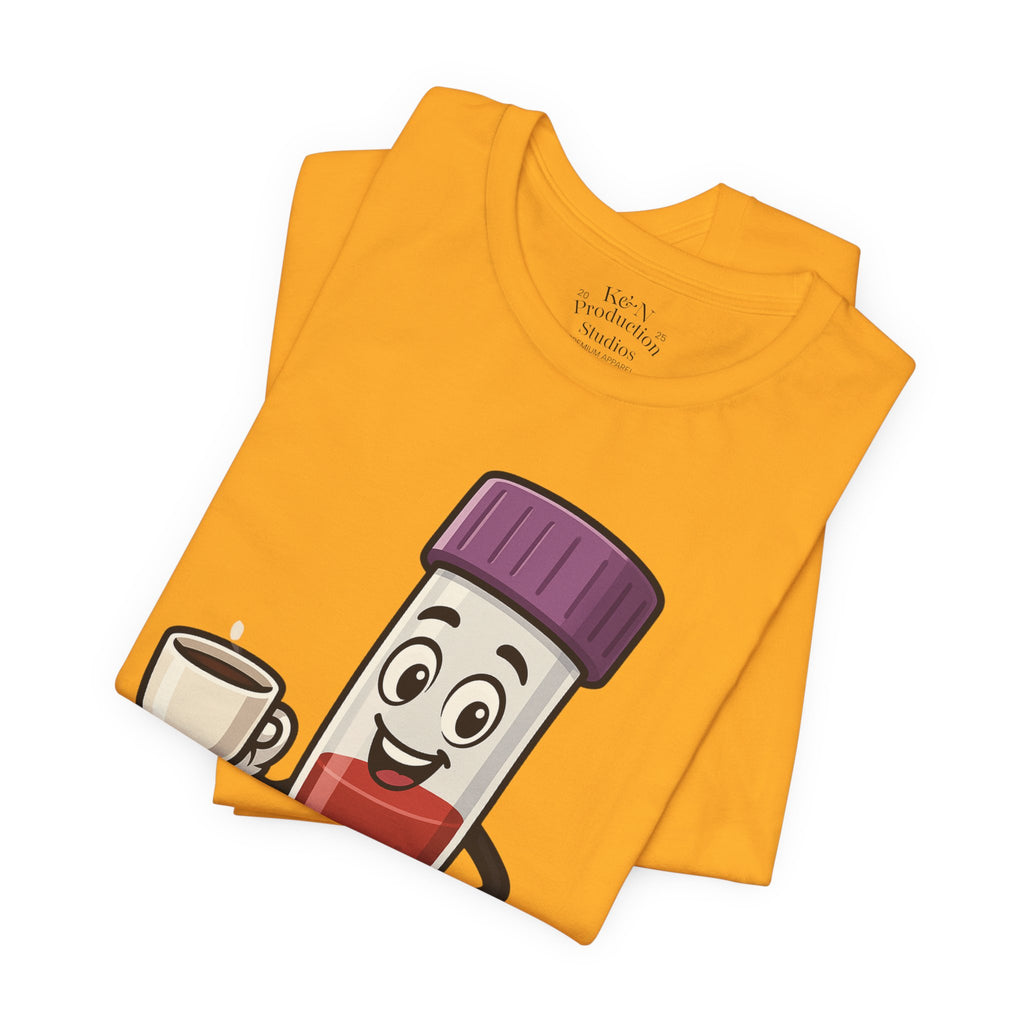 Lab Legends™ Toobey “Here for the Results and Cause Some Drama” Tee – Customizable Healthcare Humor Shirt