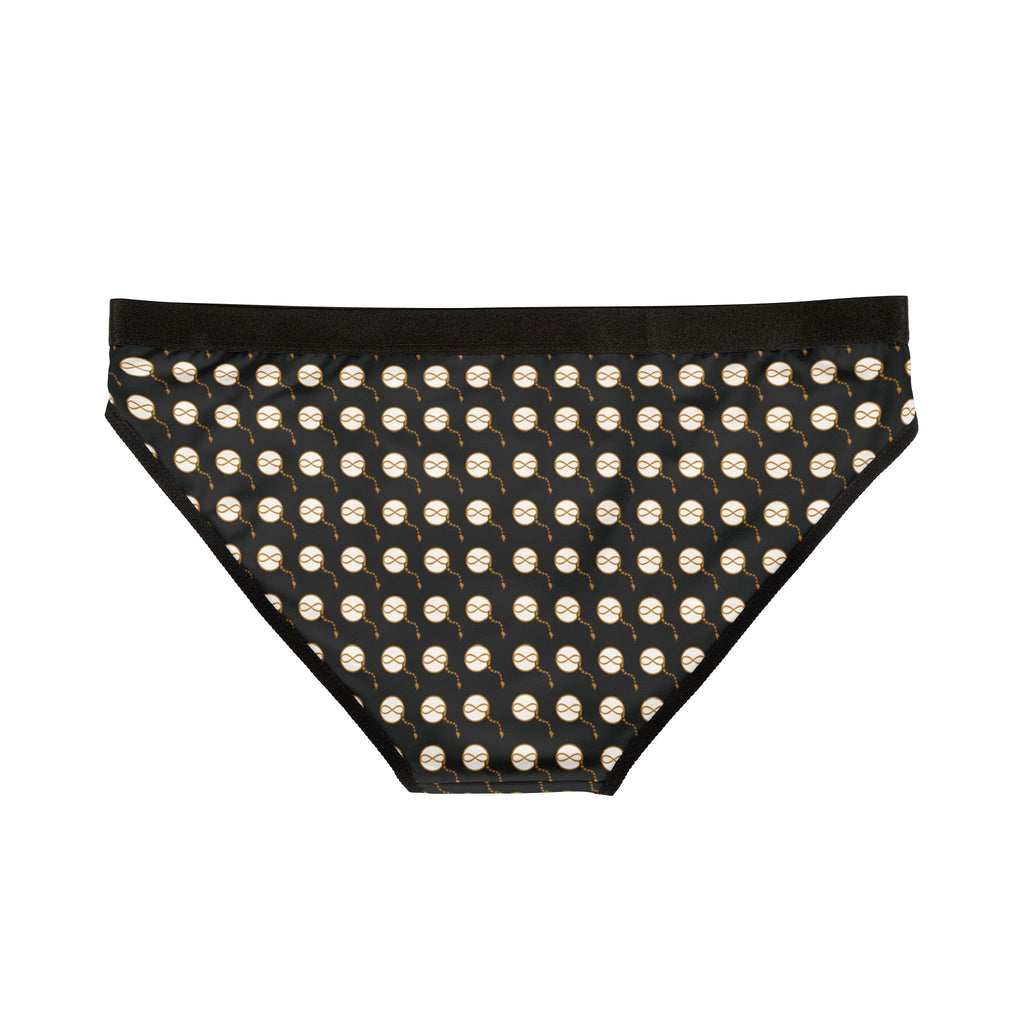 Women’s Bikini Panties | Joven Fusion Gold Logo Pattern | Boutique Designer Panties