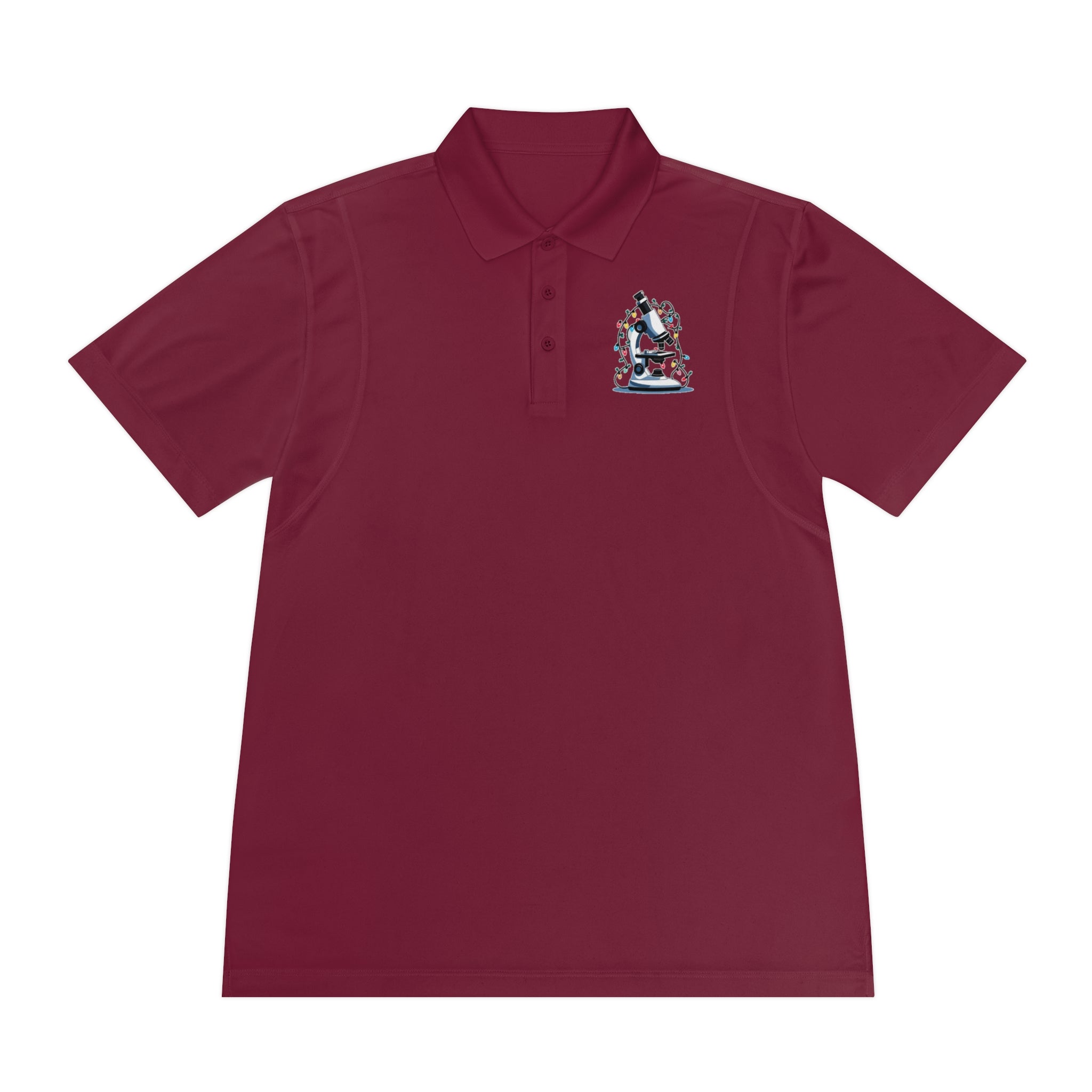 Microscope Lights Holiday Polo – Science-Inspired Christmas Shirt