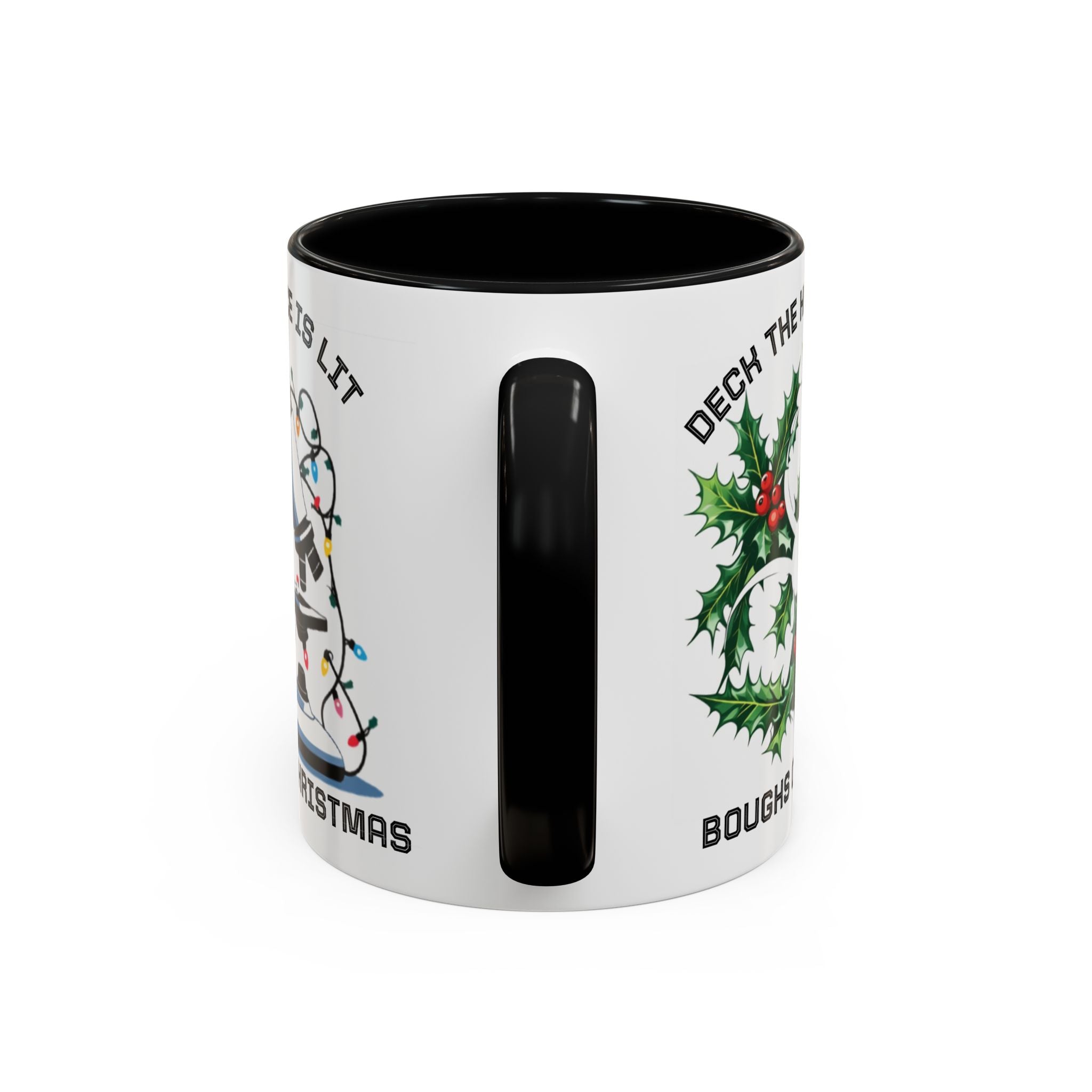 Festive Science Mug – “Science Is Lit” & “Deck the Halls” Dual-Sided Holiday Gift