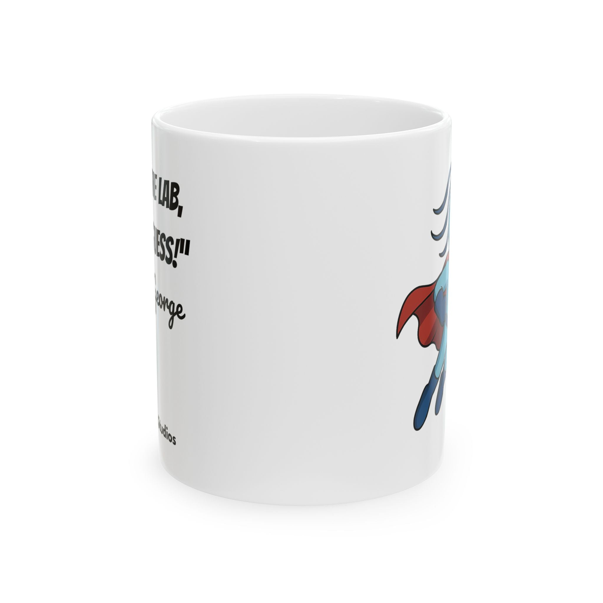 Mug - "Without the Lab, It’s Just a Guess" - Giardia George™ Flying Hero