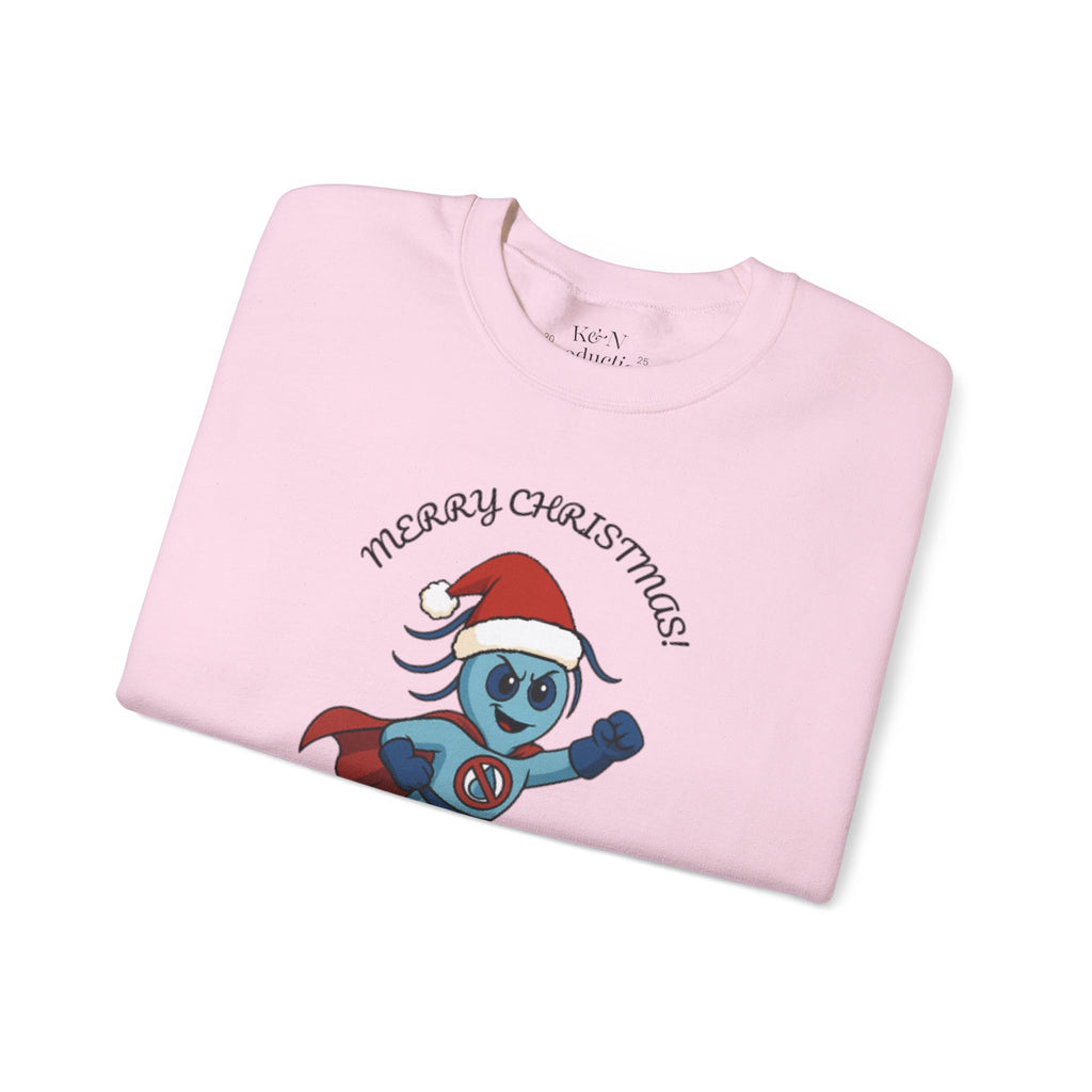 Giardia George Christmas Sweatshirt — ‘Ho! Ho! Ho! Time to Flush Out the Foe!’ Holiday Crewneck