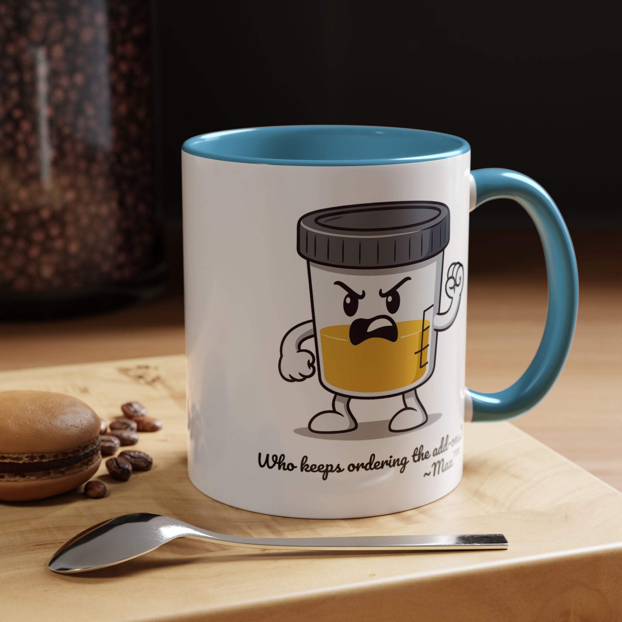 Max™ Double-Sided Specimen Cup Mug – “Add-Ons” Lab Humor by Lab Legends™