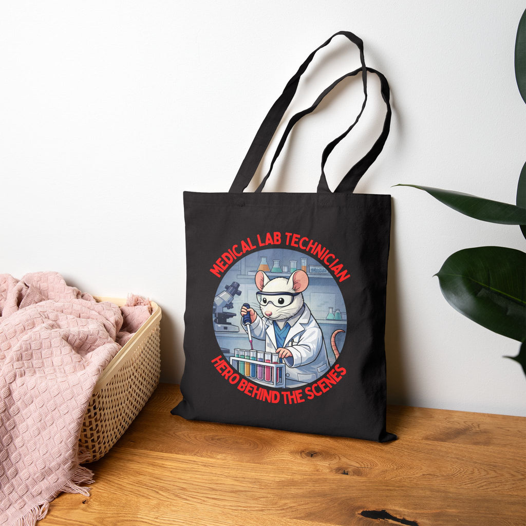 Medical Lab Technician Tote Bag — 'Lab Life' Cotton Canvas Tote, Hero Behind the Scenes Gift