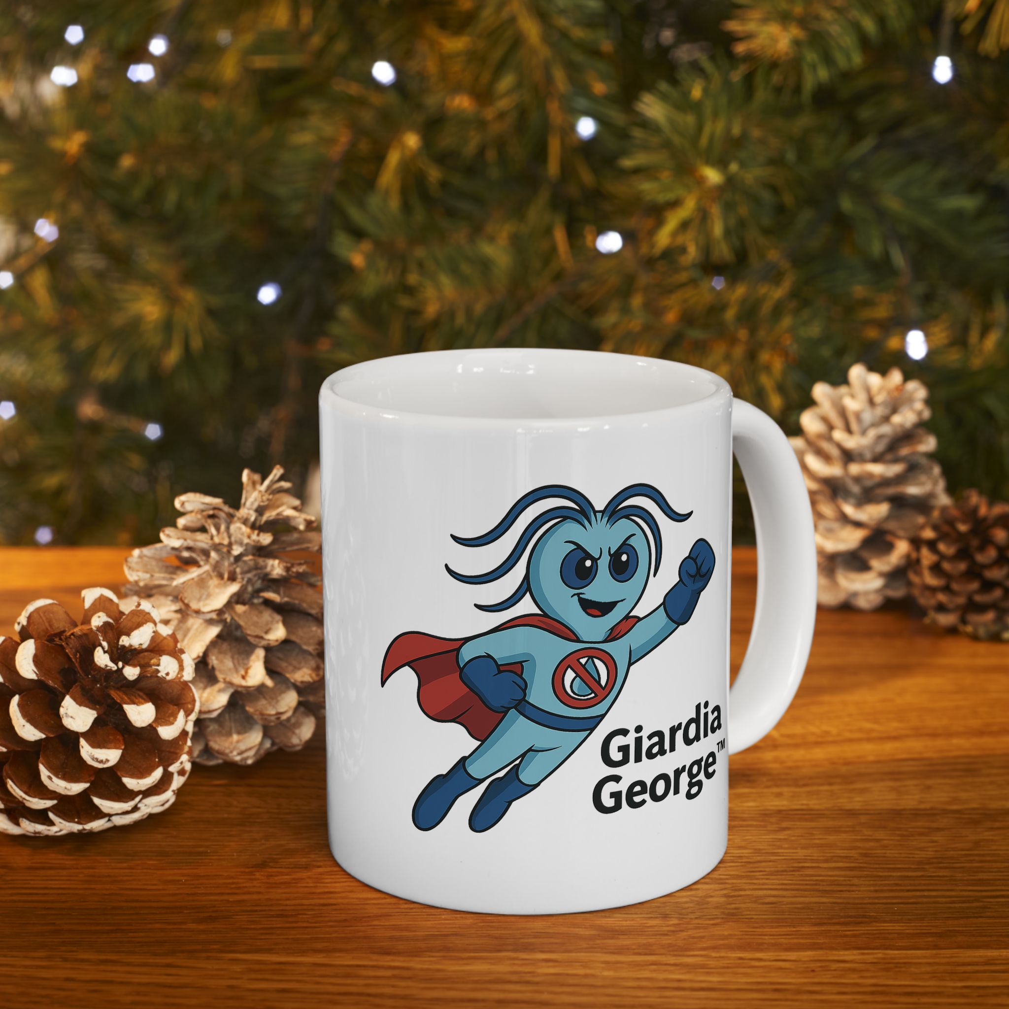Mug - "Without the Lab, It’s Just a Guess" - Giardia George™ Flying Hero