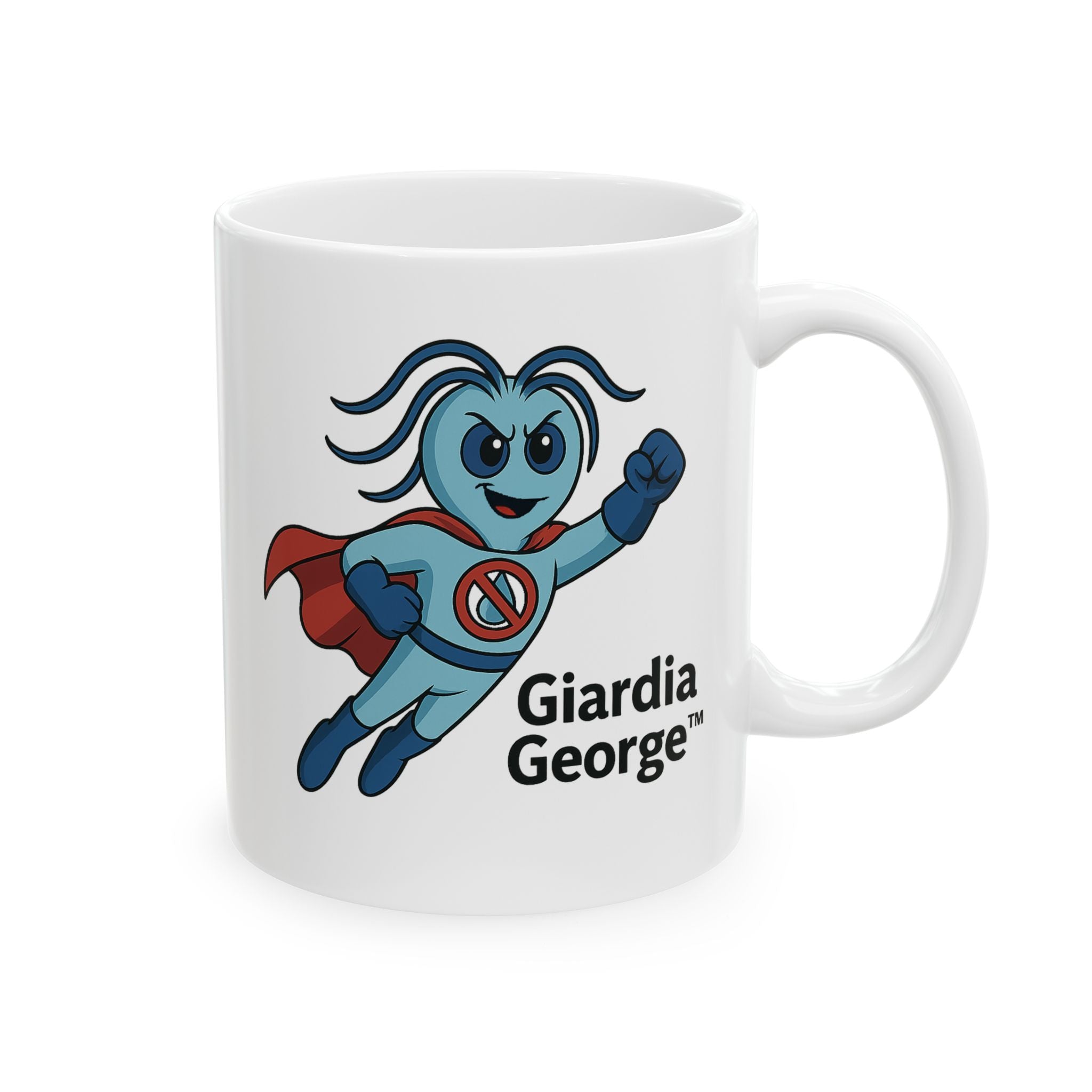 Mug - "Without the Lab, It’s Just a Guess" - Giardia George™ Flying Hero