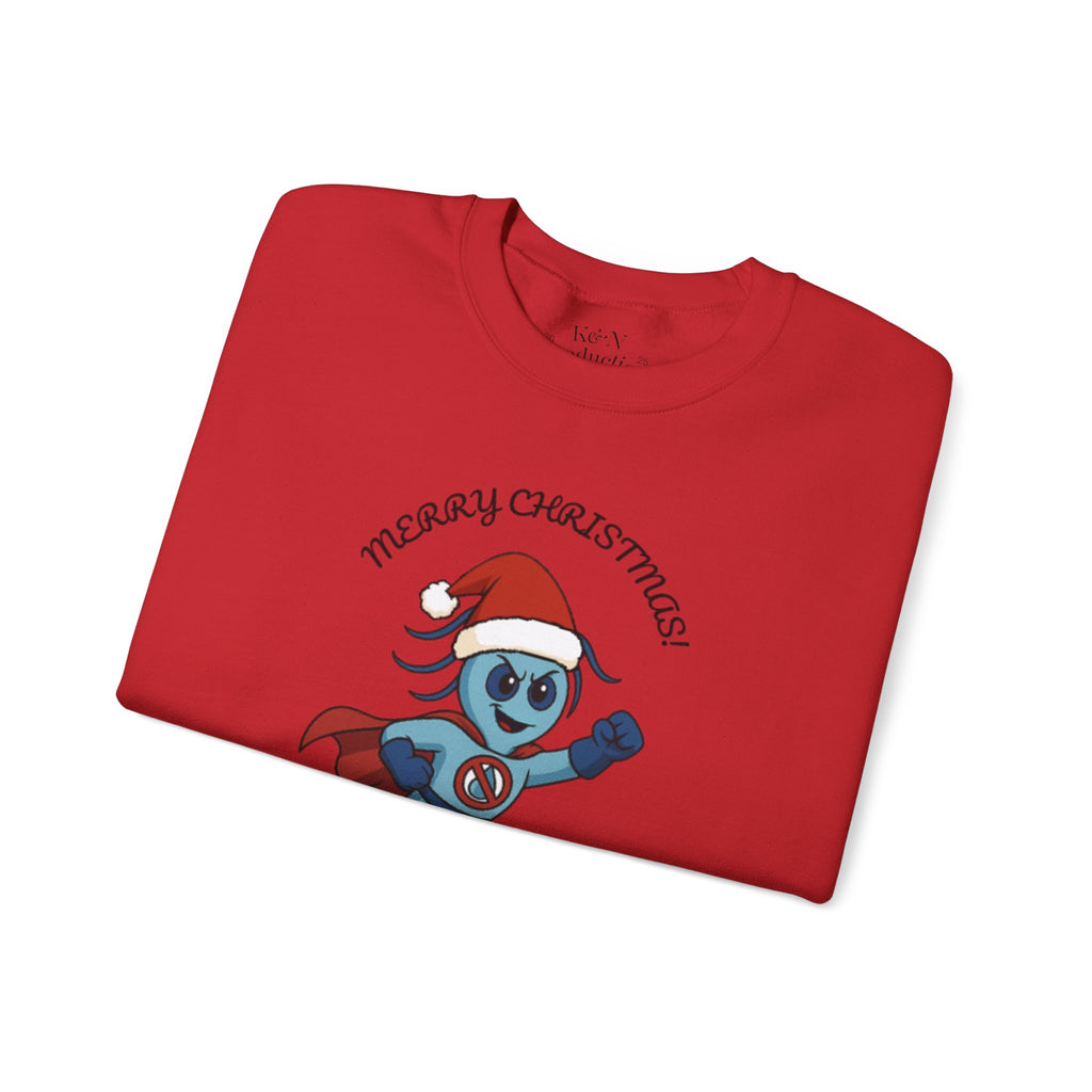 Giardia George Christmas Sweatshirt — ‘Ho! Ho! Ho! Time to Flush Out the Foe!’ Holiday Crewneck