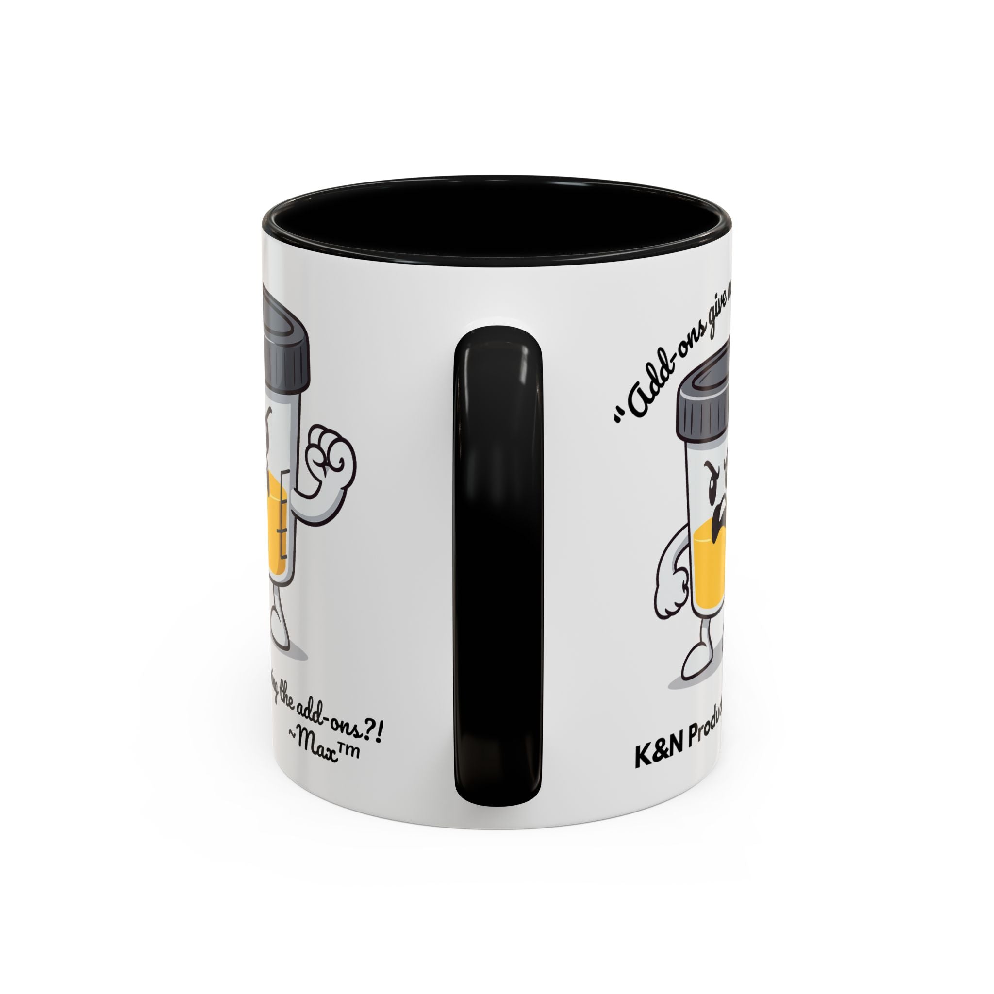 Max™ Double-Sided Specimen Cup Mug – “Add-Ons” Lab Humor by Lab Legends™