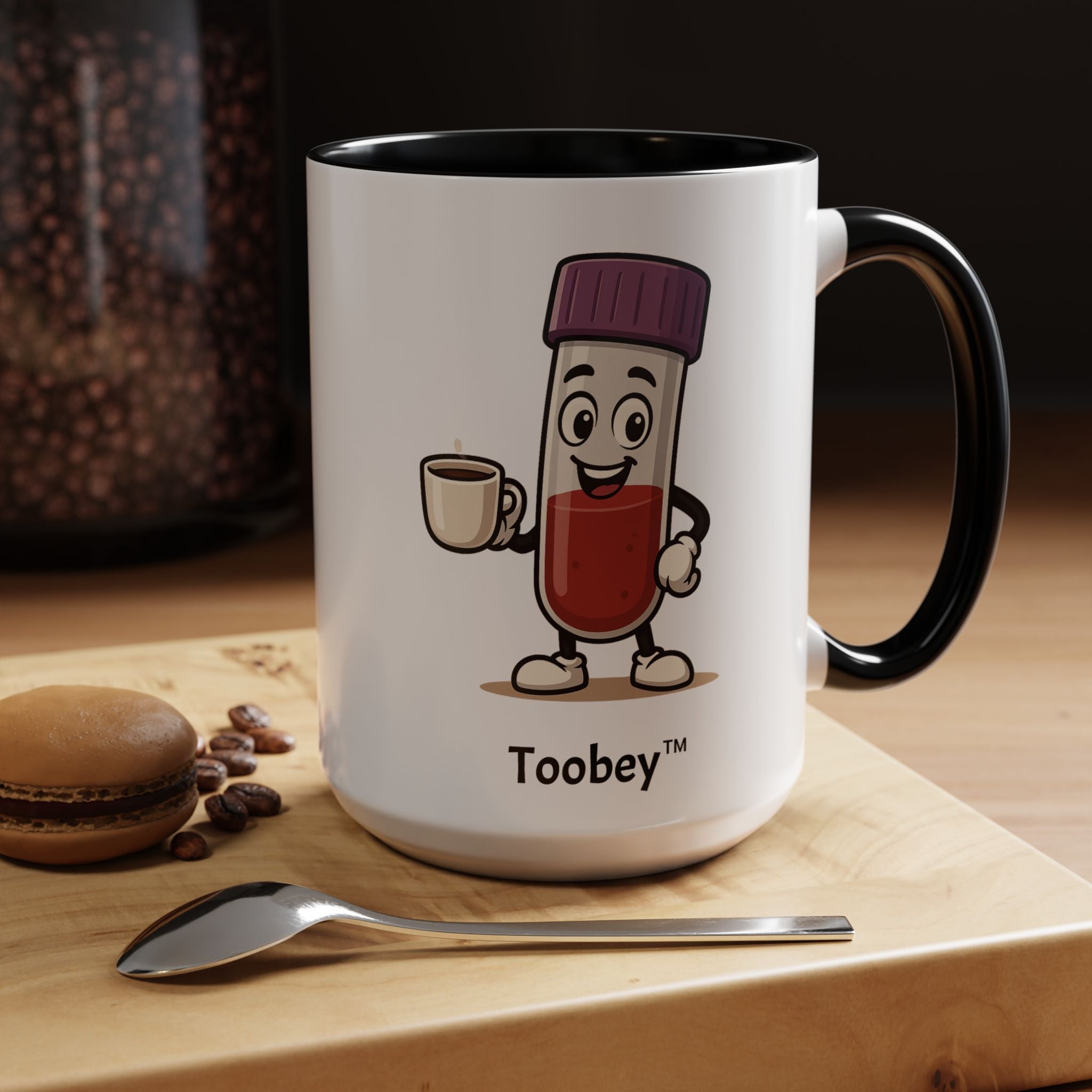 Toobey™ “Here for the Results and Drama” Mug – Customizable Lab Humor Cup by K&N Production Studios