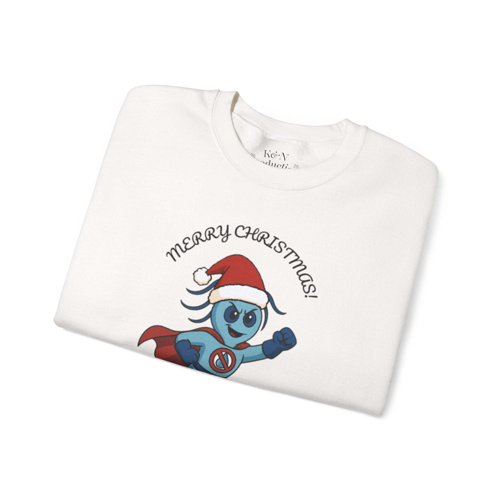 Giardia George Christmas Sweatshirt — ‘Ho! Ho! Ho! Time to Flush Out the Foe!’ Holiday Crewneck