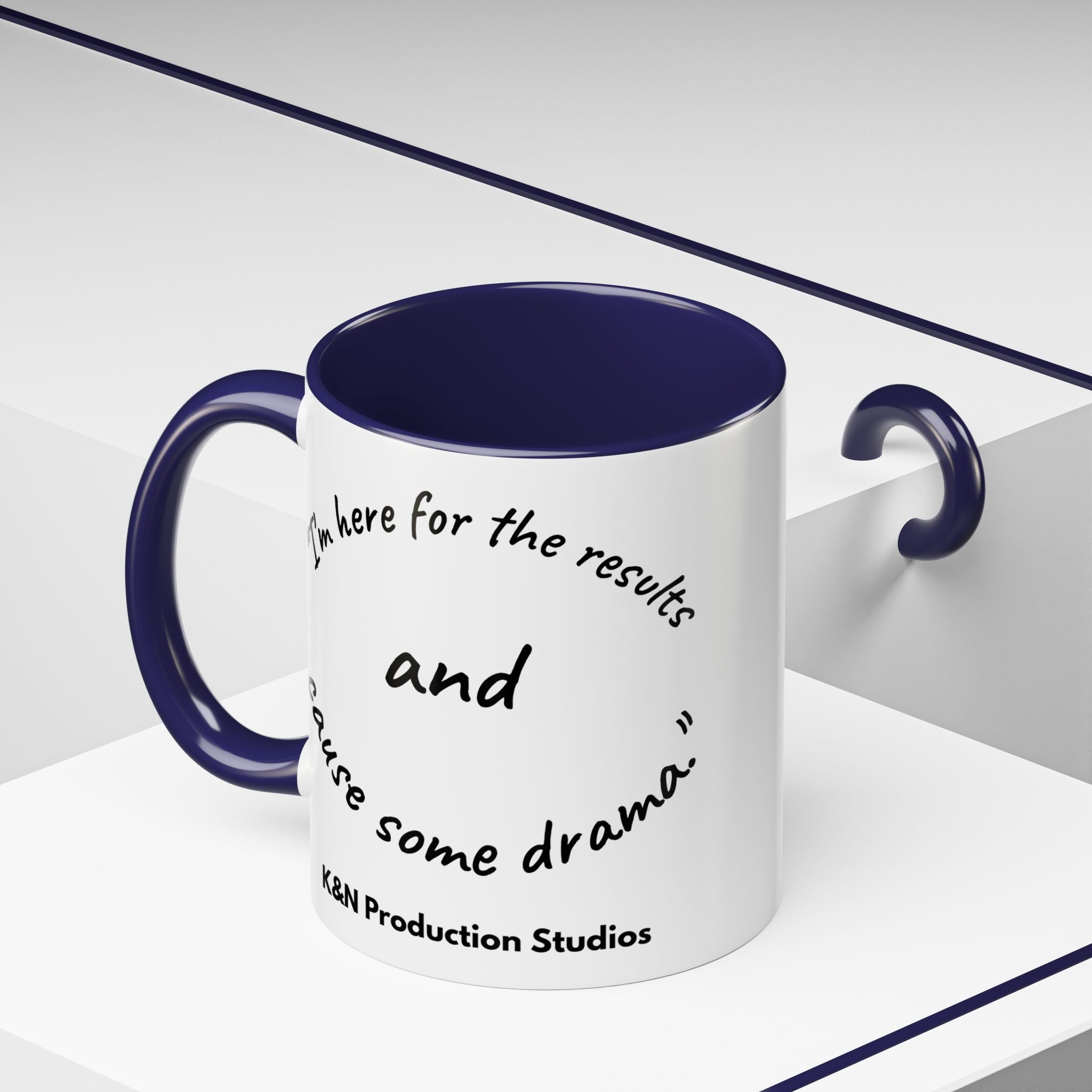 Toobey™ “Here for the Results and Drama” Mug – Customizable Lab Humor Cup by K&N Production Studios