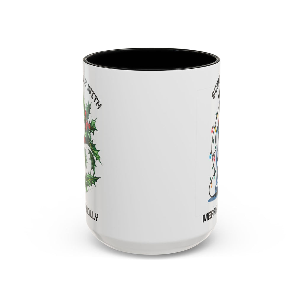 Festive Science Mug – “Science Is Lit” & “Deck the Halls” Dual-Sided Holiday Gift