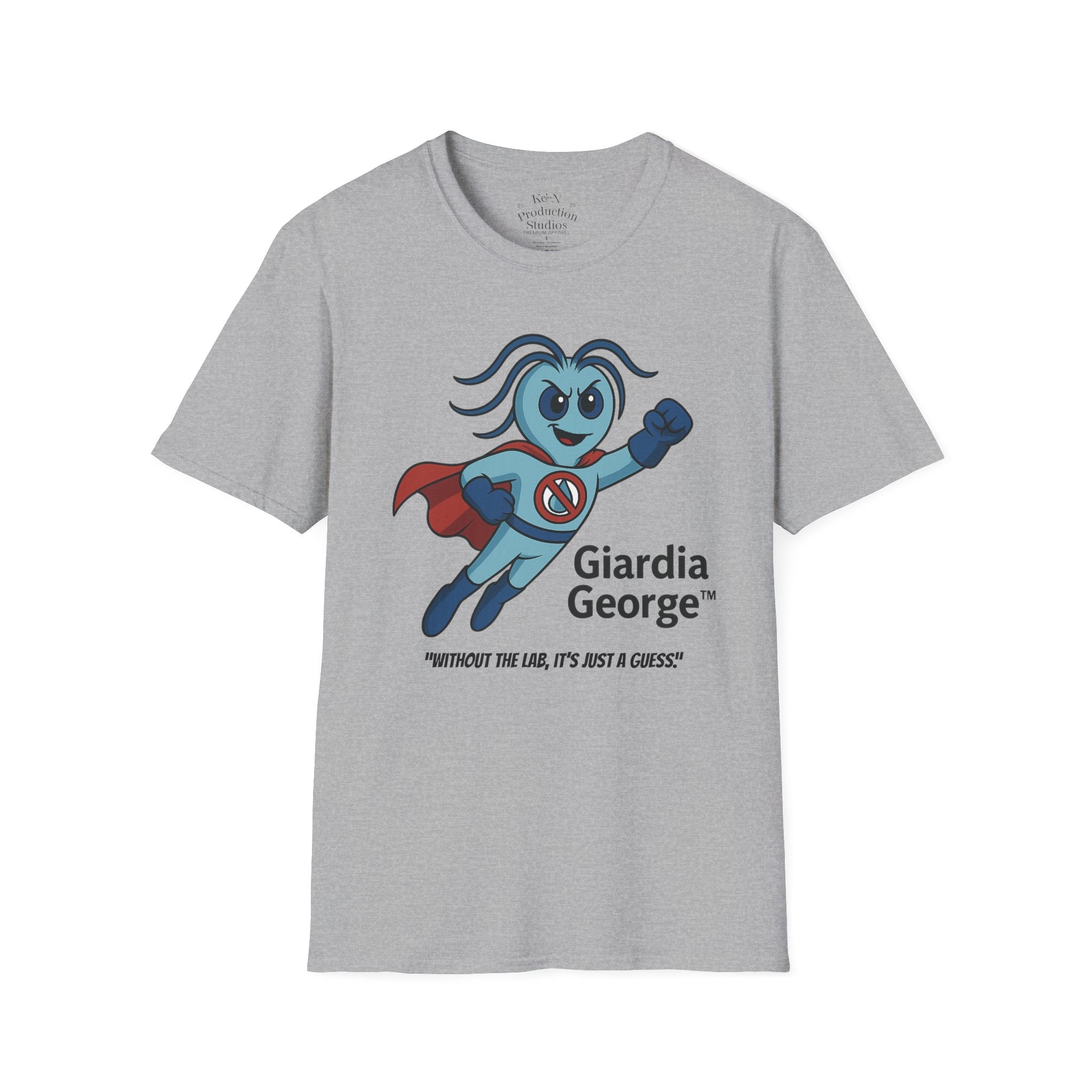 Giardia George™ Hero Tee – "Without the Lab, It’s Just a Guess"