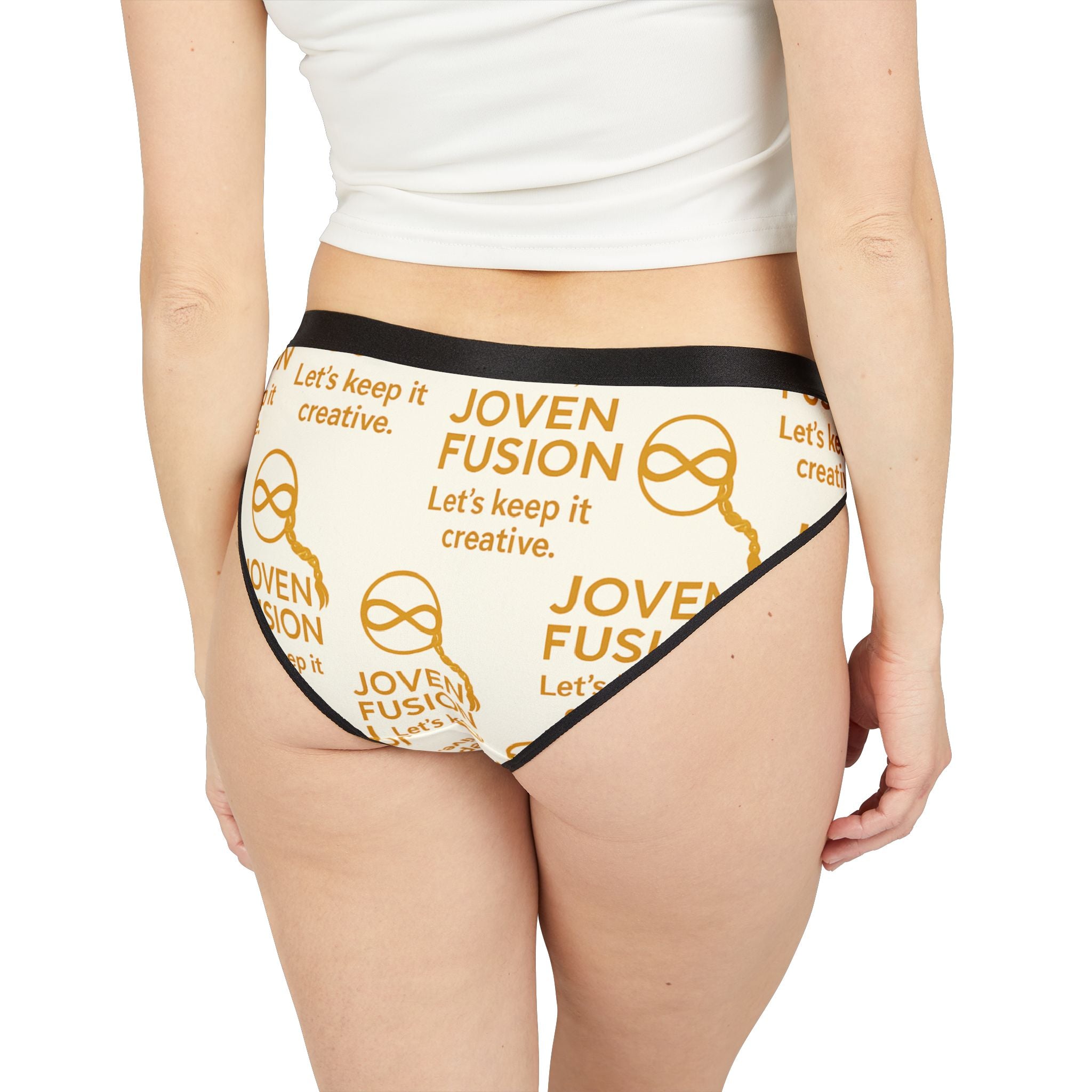 Joven Fusion Signature Panty – Gold Logo All-Over Print, Creative Edition