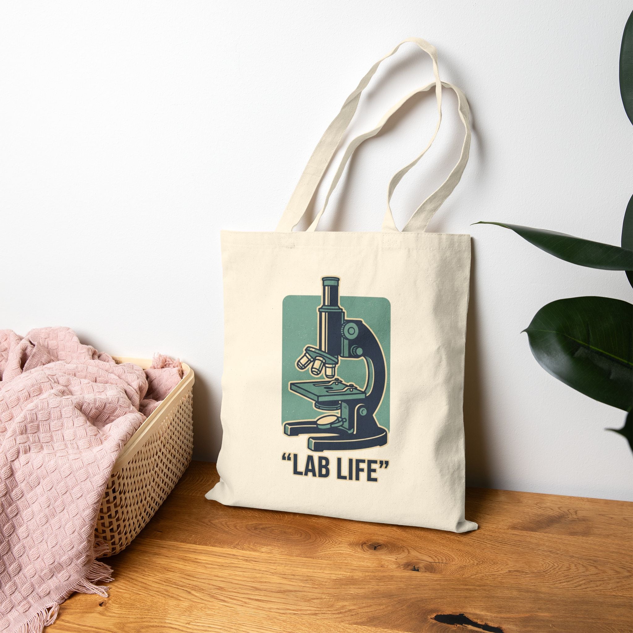 Medical Lab Technician Tote Bag — 'Lab Life' Cotton Canvas Tote, Hero Behind the Scenes Gift