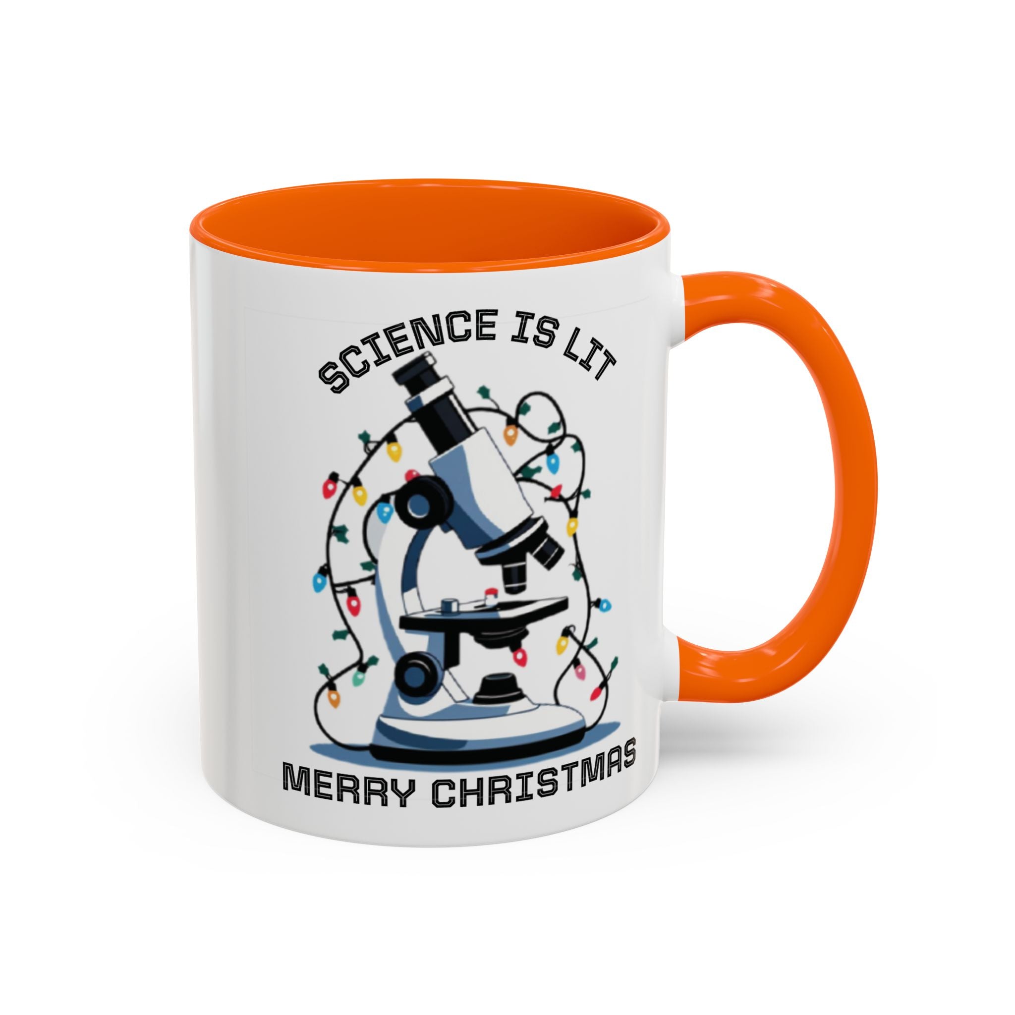 Festive Science Mug – “Science Is Lit” & “Deck the Halls” Dual-Sided Holiday Gift