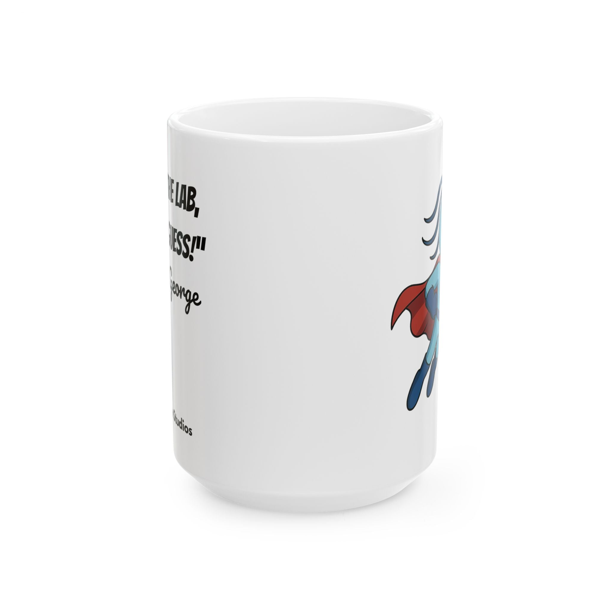 Mug - "Without the Lab, It’s Just a Guess" - Giardia George™ Flying Hero