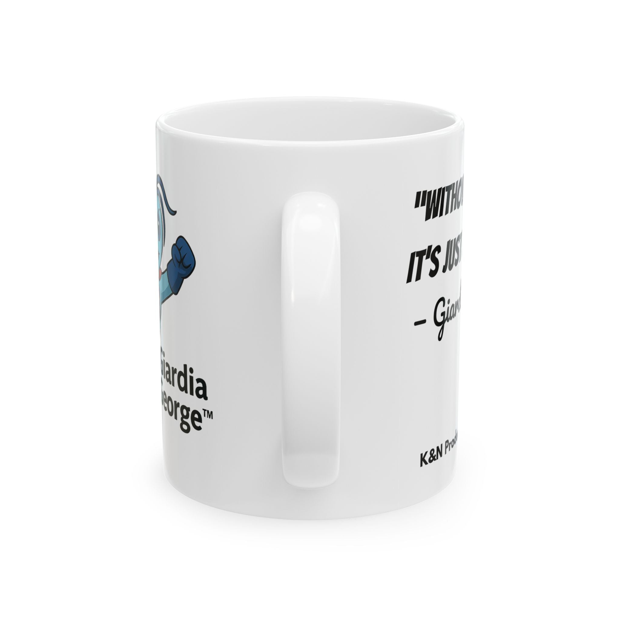 Mug - "Without the Lab, It’s Just a Guess" - Giardia George™ Flying Hero