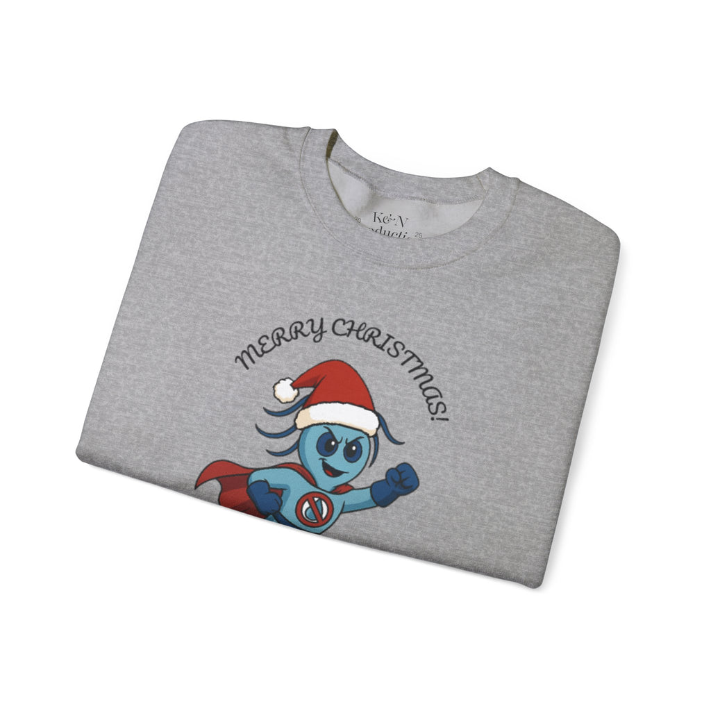 Giardia George Christmas Sweatshirt — ‘Ho! Ho! Ho! Time to Flush Out the Foe!’ Holiday Crewneck