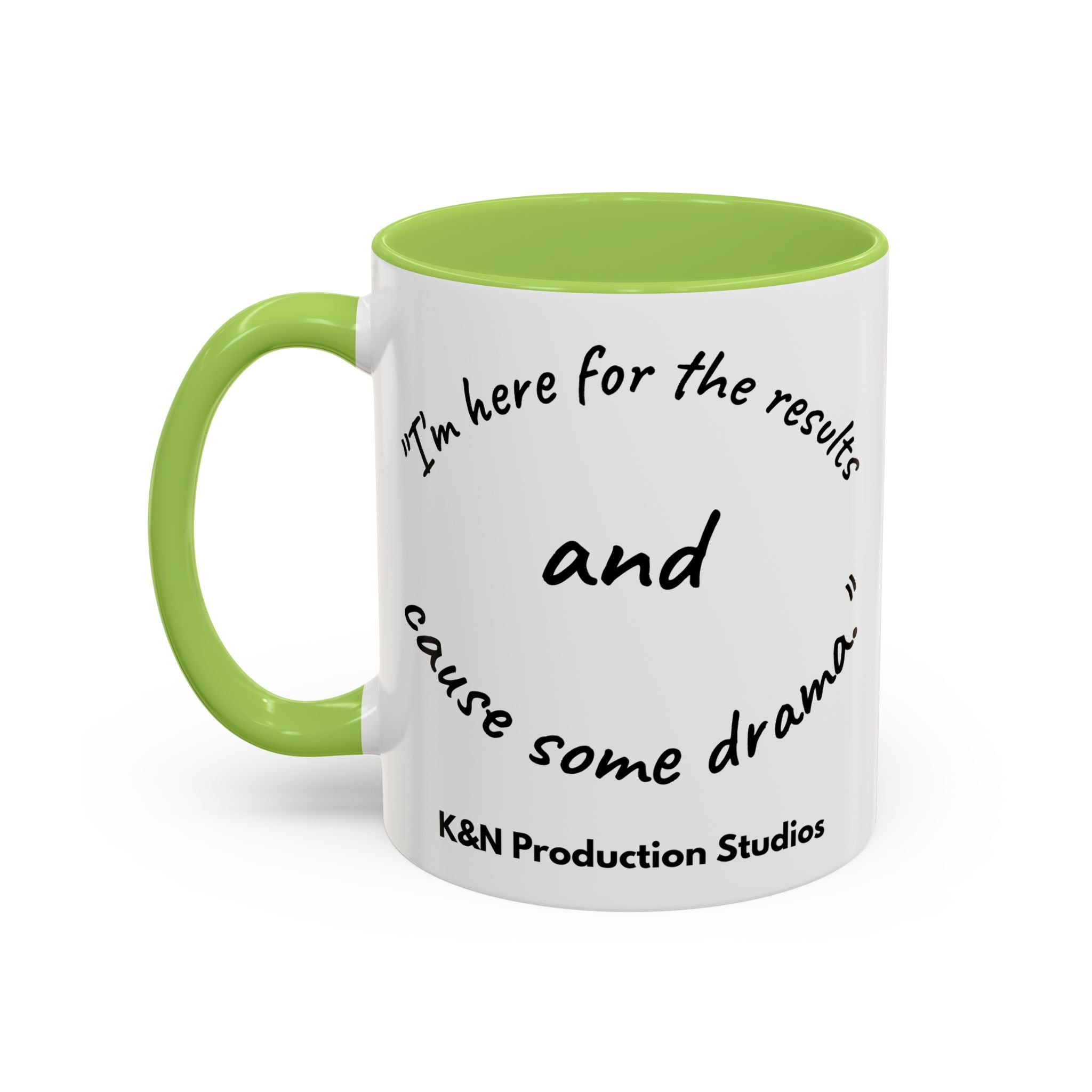 Toobey™ “Here for the Results and Drama” Mug – Customizable Lab Humor Cup by K&N Production Studios