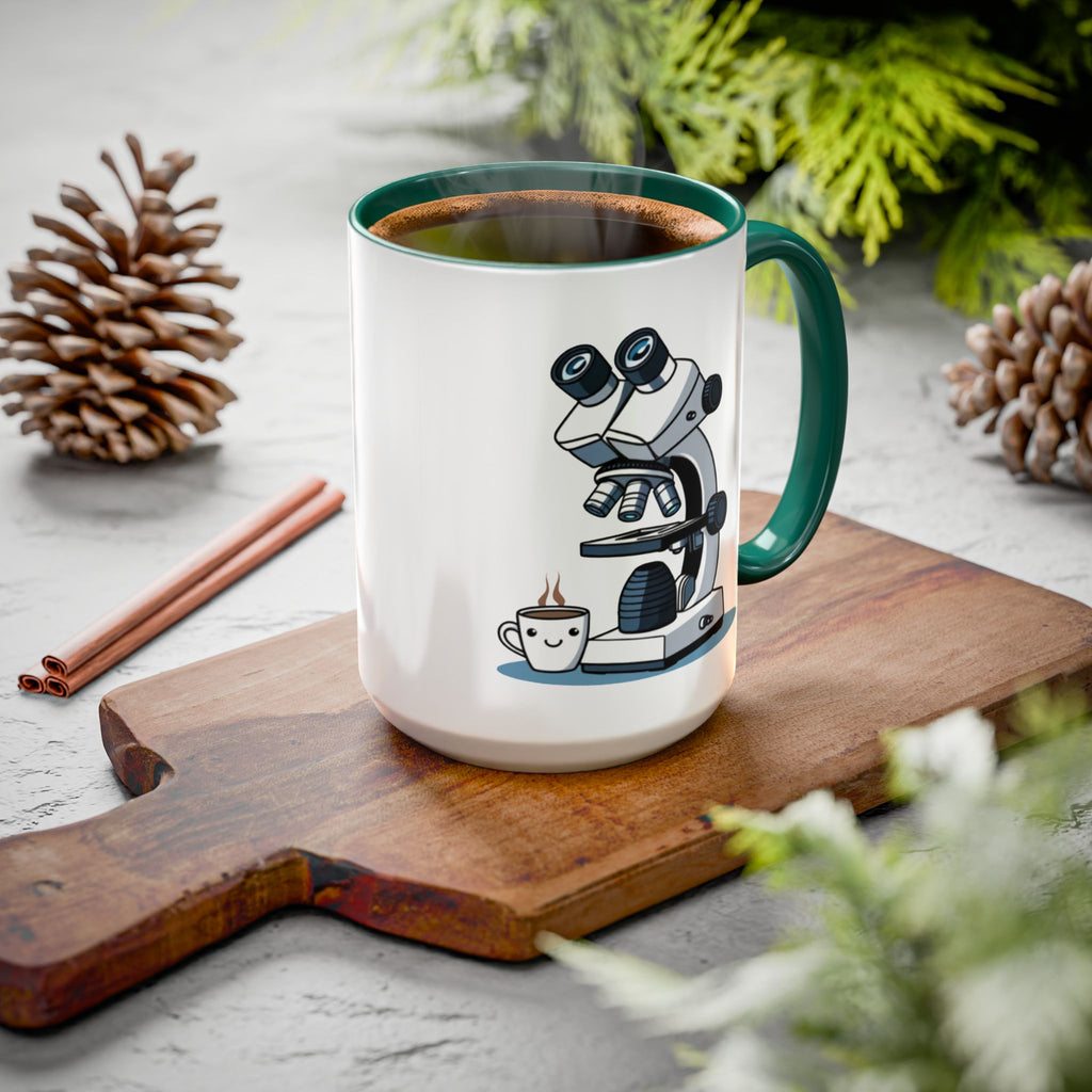 Microscope Coffee Mug — Cute Scientist Lab Drinkware (11oz & 15oz)