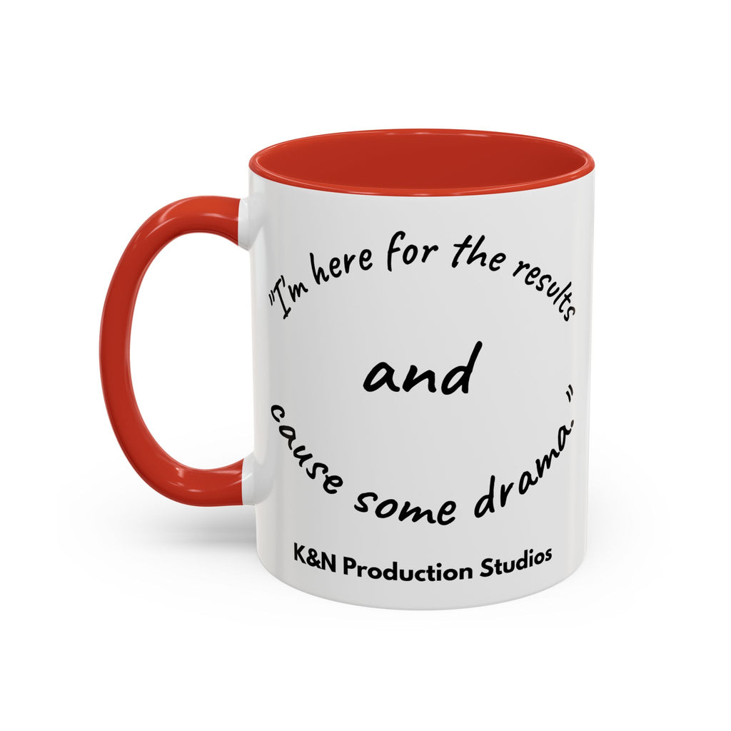 Toobey™ “Here for the Results and Drama” Mug – Customizable Lab Humor Cup by K&N Production Studios