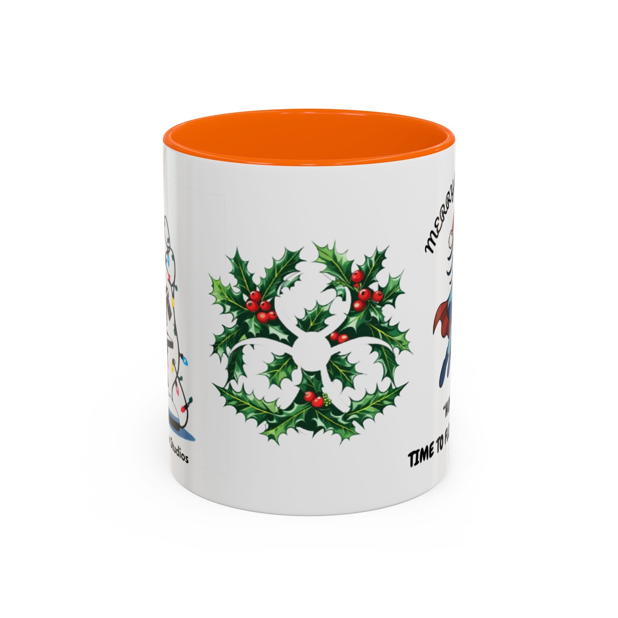 Giardia George™ Holiday Mug – Funny Science Christmas Gift with Microscope & Holly Biohazard
