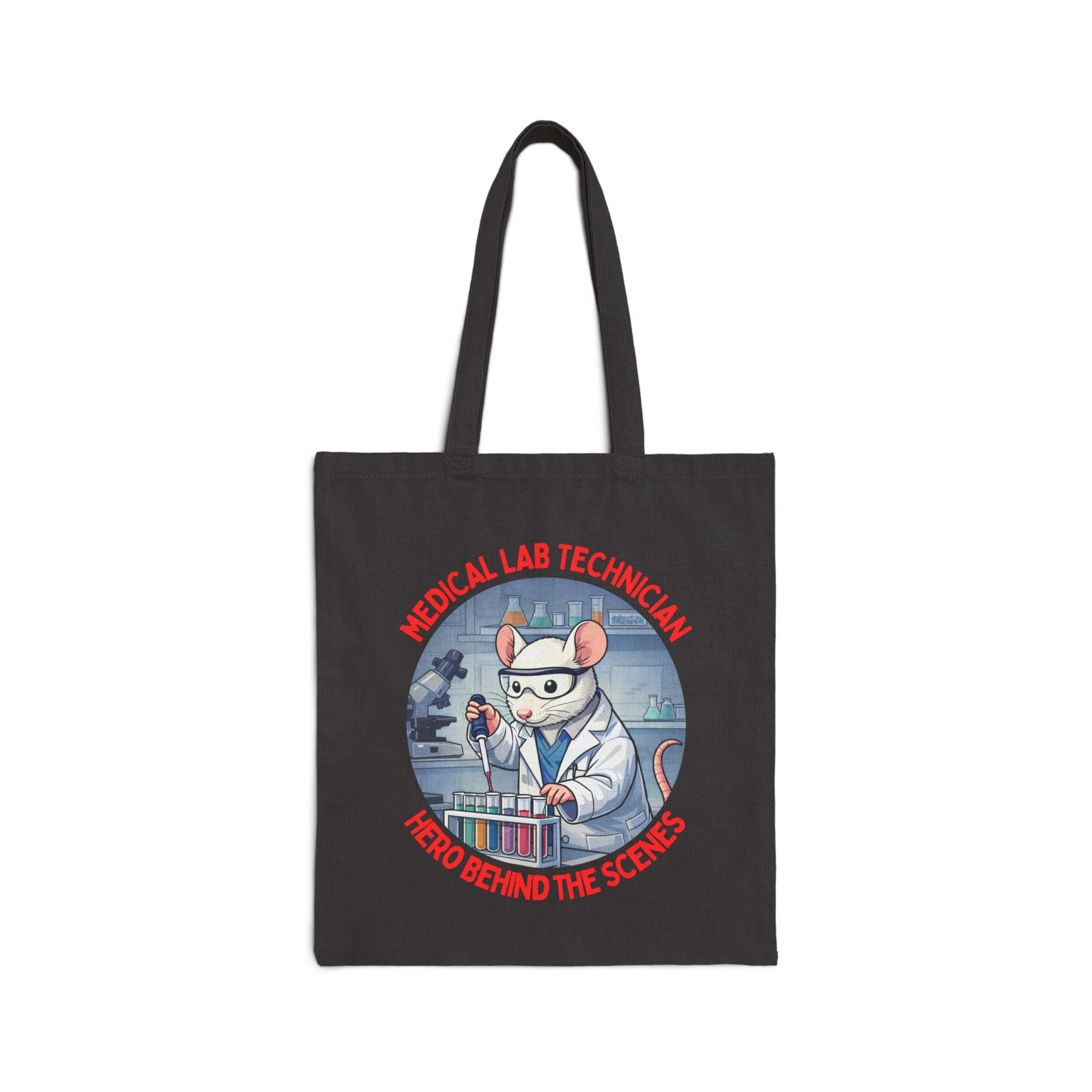 Medical Lab Technician Tote Bag — 'Lab Life' Cotton Canvas Tote, Hero Behind the Scenes Gift