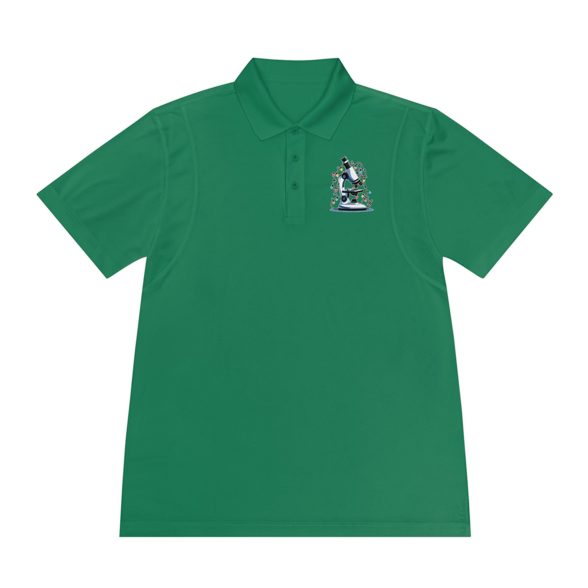 Microscope Lights Holiday Polo – Science-Inspired Christmas Shirt