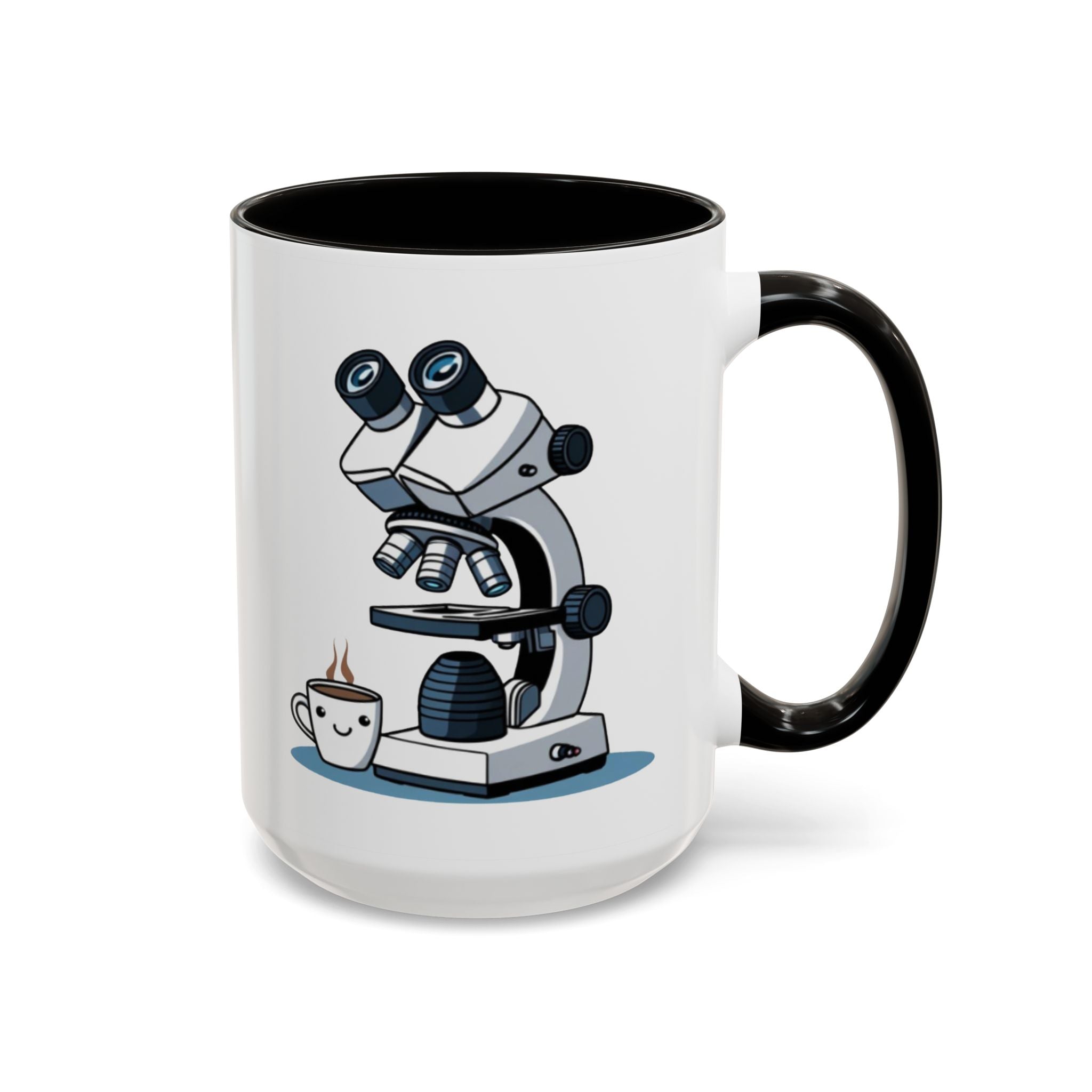 Microscope Coffee Mug — Cute Scientist Lab Drinkware (11oz & 15oz)