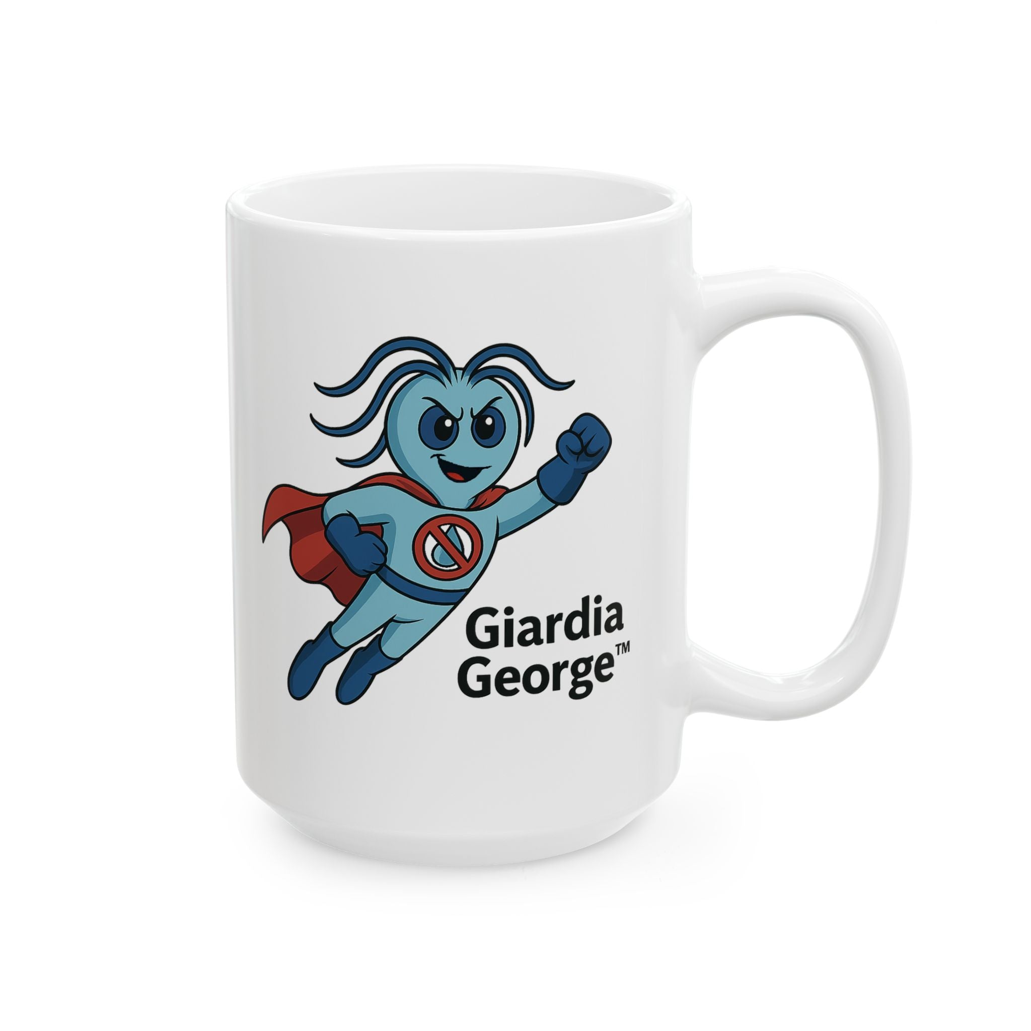 Mug - "Without the Lab, It’s Just a Guess" - Giardia George™ Flying Hero