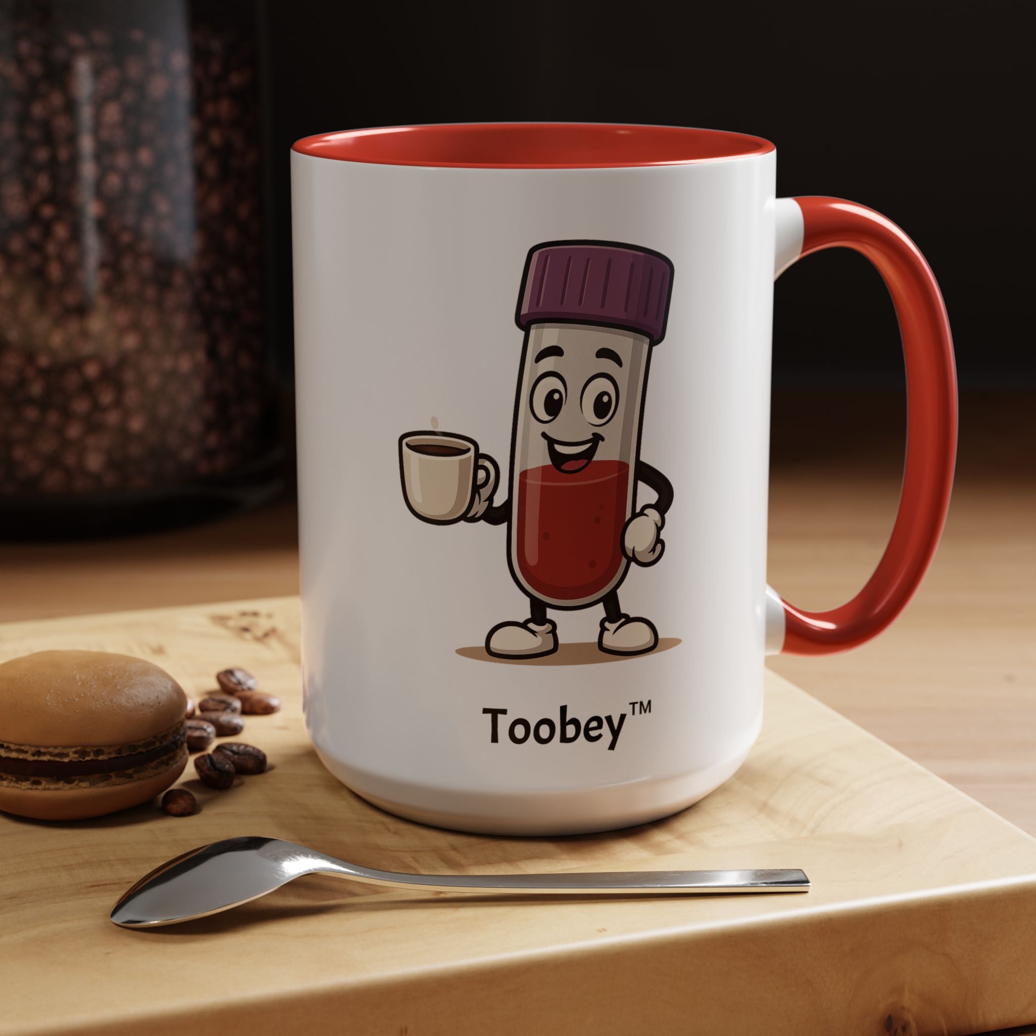 Toobey™ “Here for the Results and Drama” Mug – Customizable Lab Humor Cup by K&N Production Studios