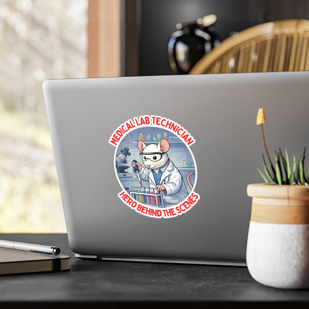 Medical Laboratory Technician 'Hero Behind the Scenes' Lab Rat Vinyl Decal