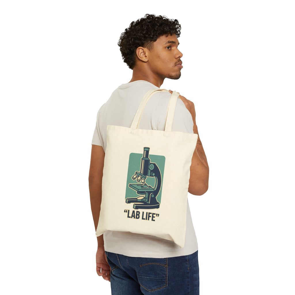 Medical Lab Technician Tote Bag — 'Lab Life' Cotton Canvas Tote, Hero Behind the Scenes Gift