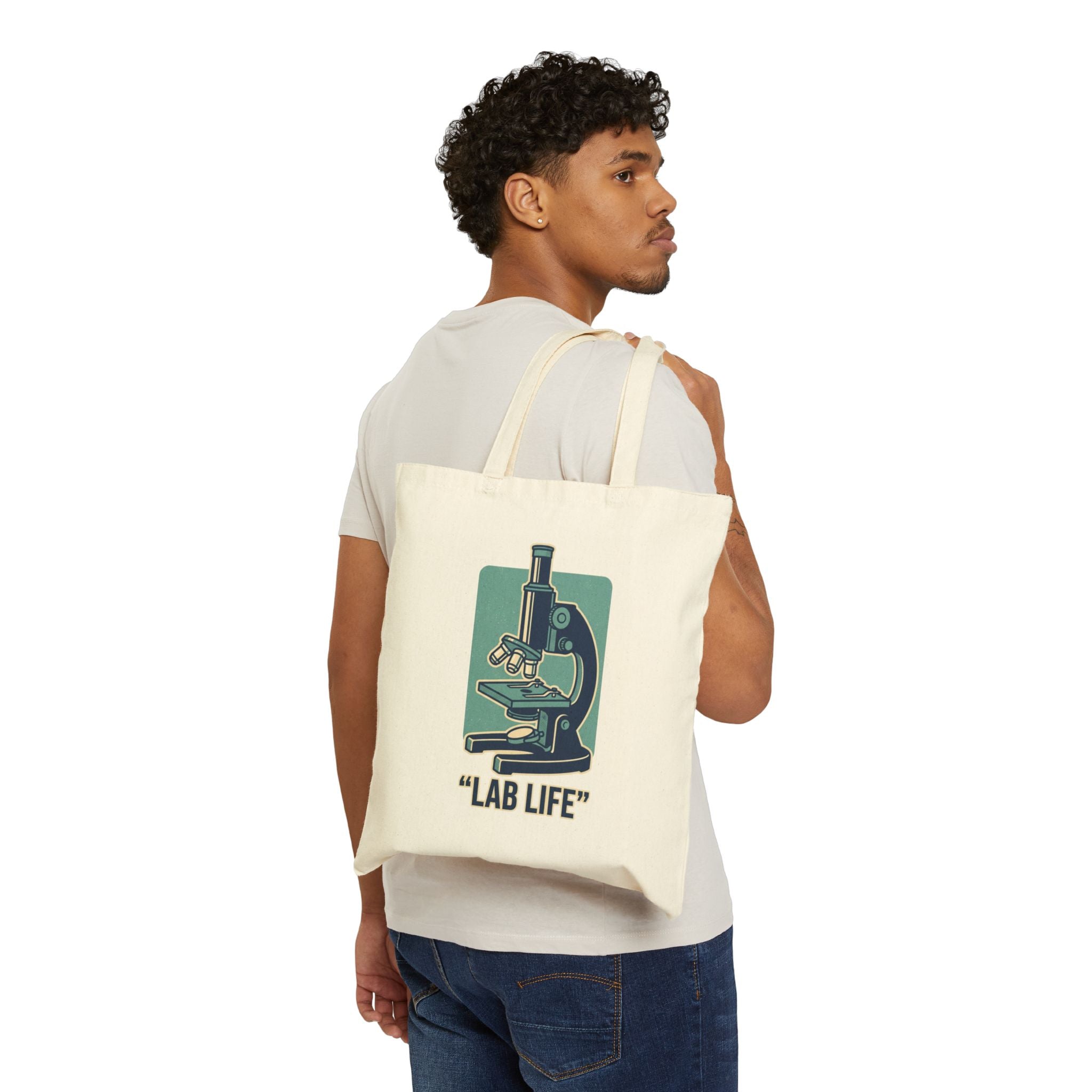 Medical Lab Technician Tote Bag — 'Lab Life' Cotton Canvas Tote, Hero Behind the Scenes Gift