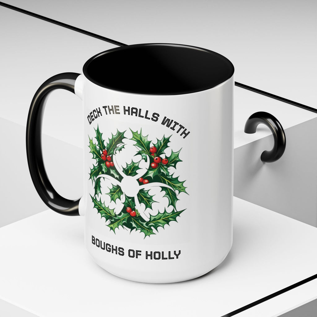 Festive Science Mug – “Science Is Lit” & “Deck the Halls” Dual-Sided Holiday Gift